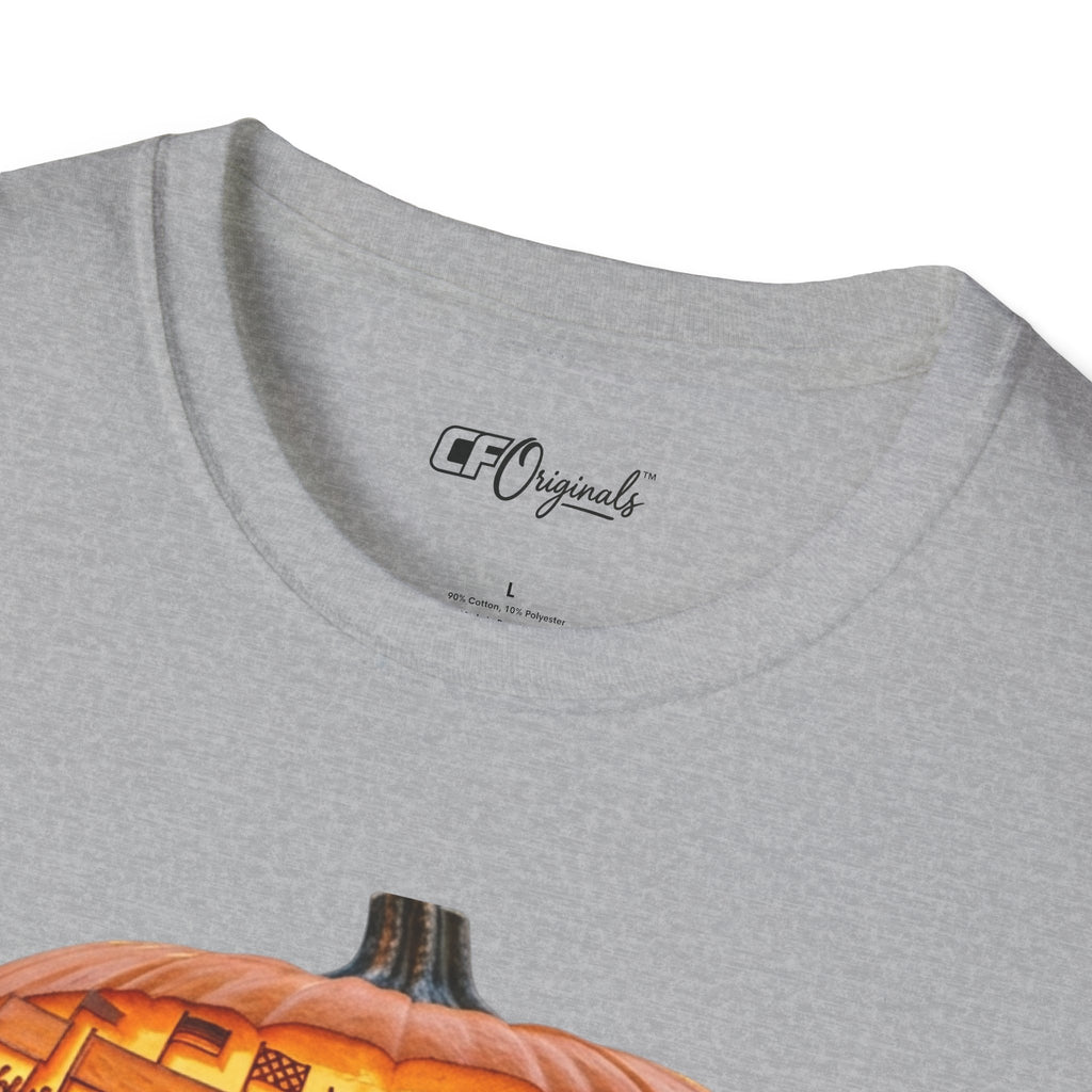 Vintage Racing Pumpkin T-Shirt — Retro Car Grand Prix Halloween Tee
