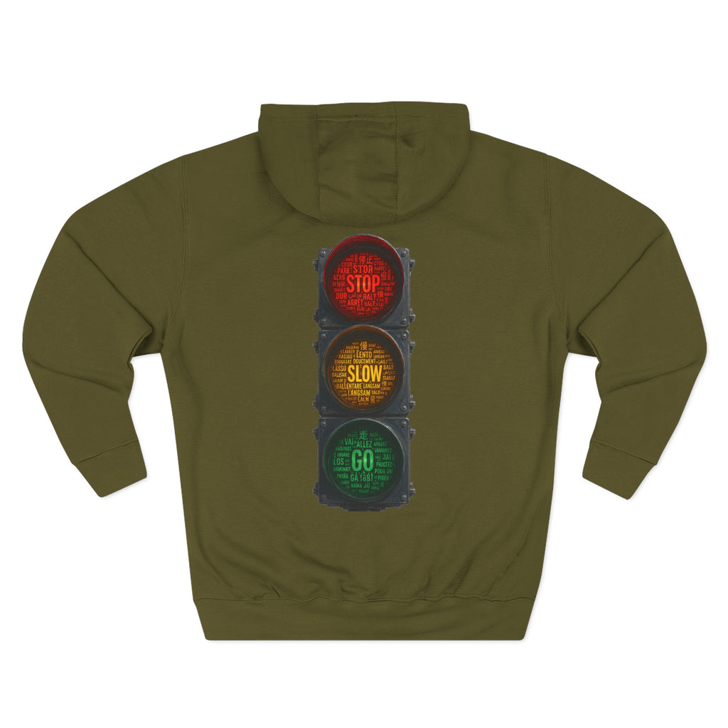 Traffic Light 'Stop Slow Go' Graphic Hoodie