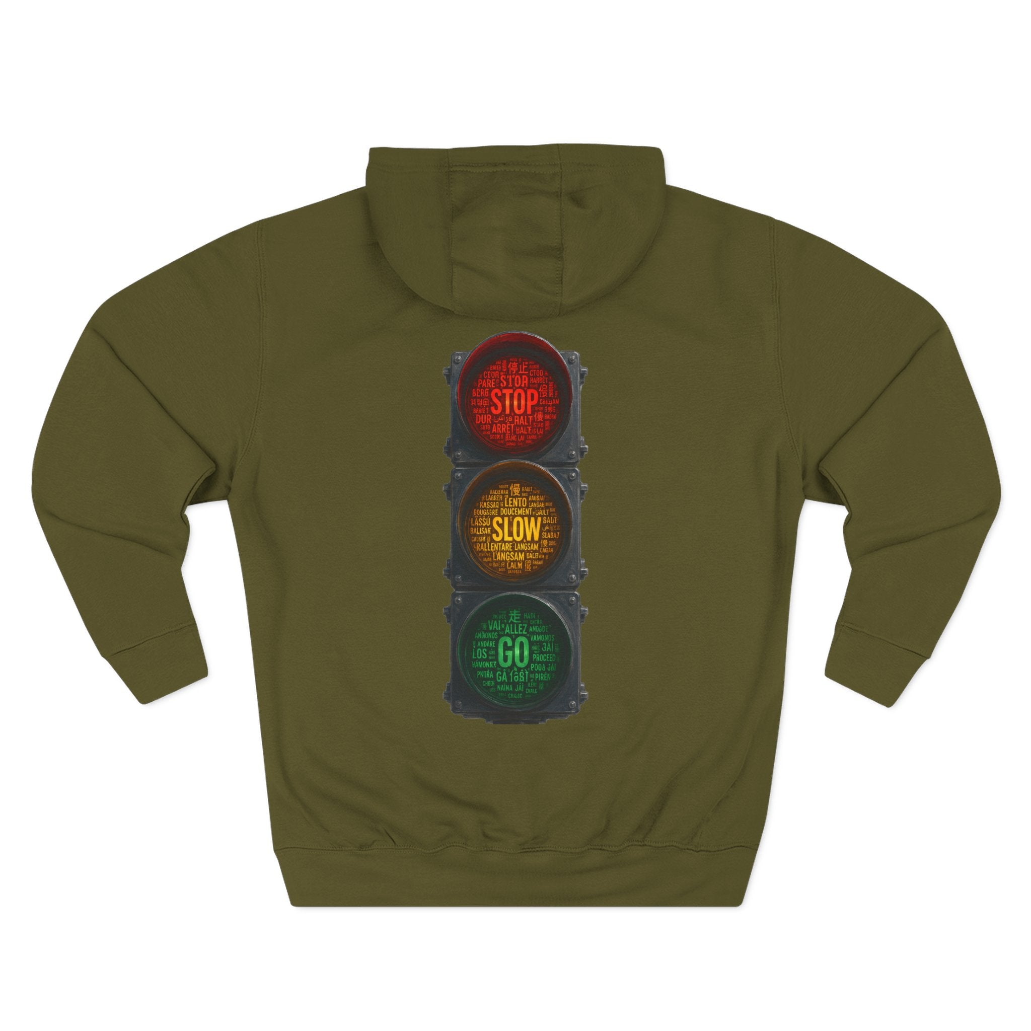 Traffic Light 'Stop Slow Go' Graphic Hoodie