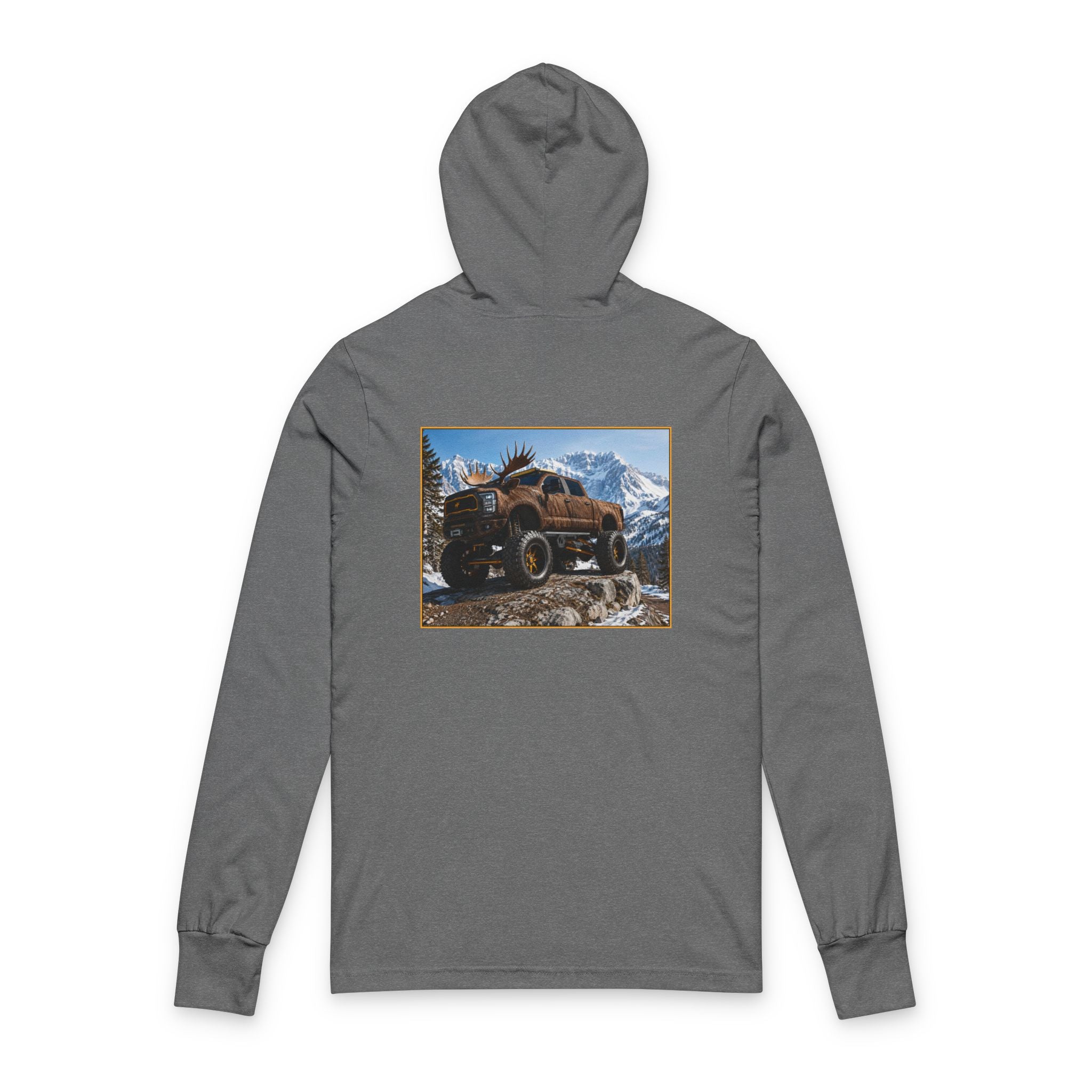 Off-Road Truck Hooded Long Sleeve Tee — Mountain 4x4 Adventure Graphic