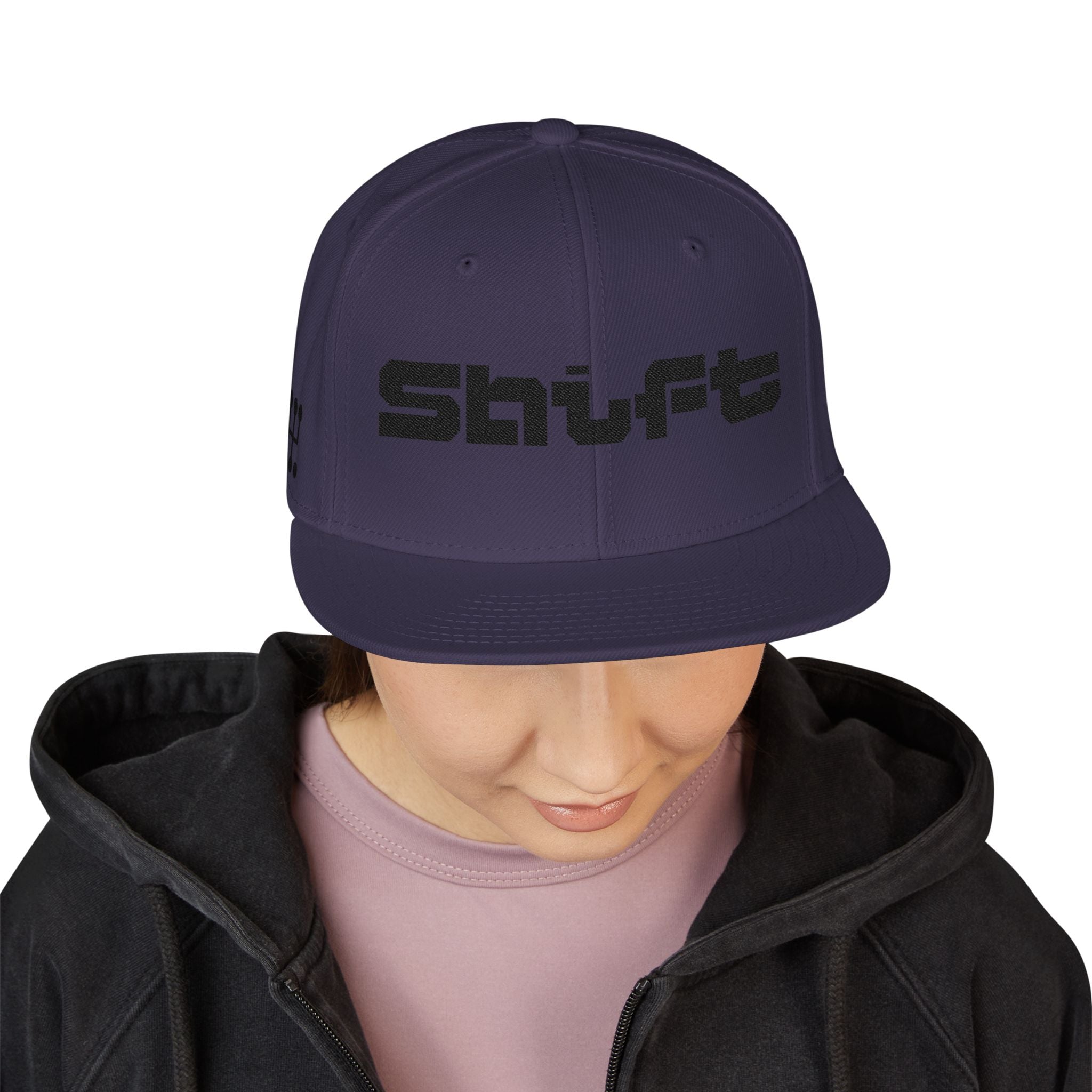 Embroidered 'Shift' Snapback Hat — Motorsport Logos
