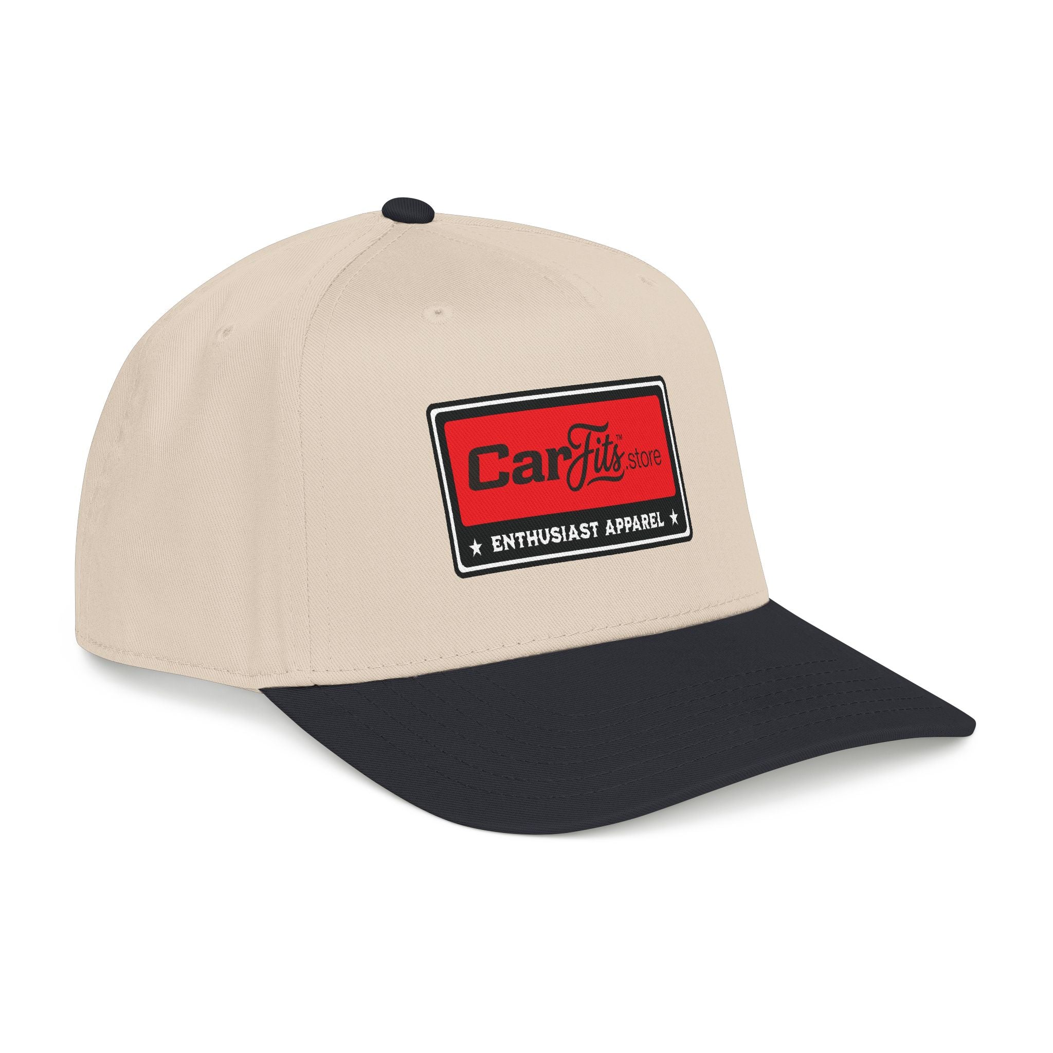 CarFits Vintage Patch Baseball Cap — Enthusiast Apparel Mid-Profile Hat