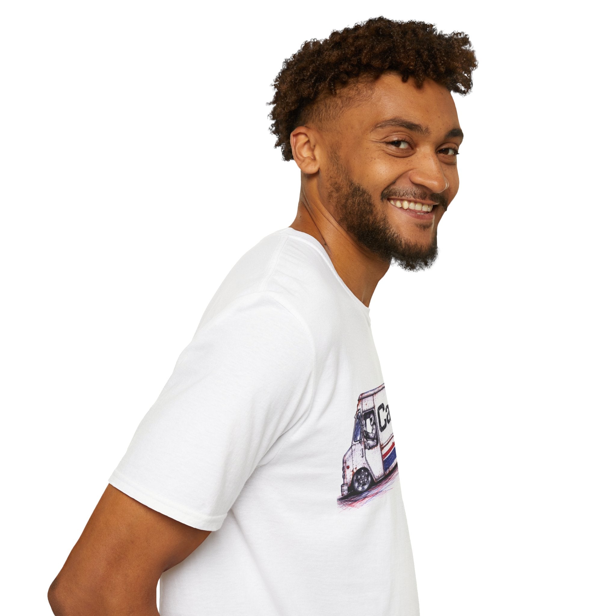 Vintage Delivery Van Tee — "CarFits.store" Retro Truck Logo T-Shirt