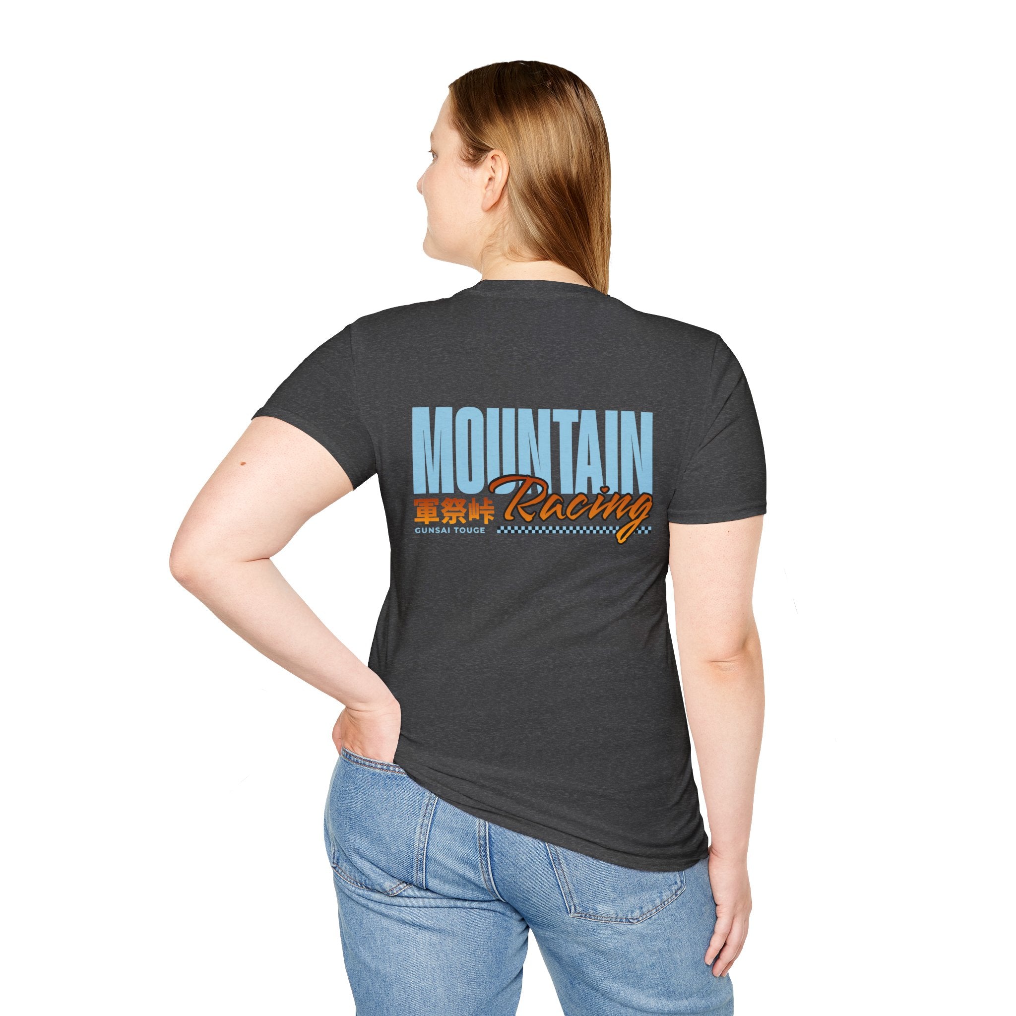 Minimal Orange CF Logo T-Shirt — Subtle Chest & Statement Back Graphic