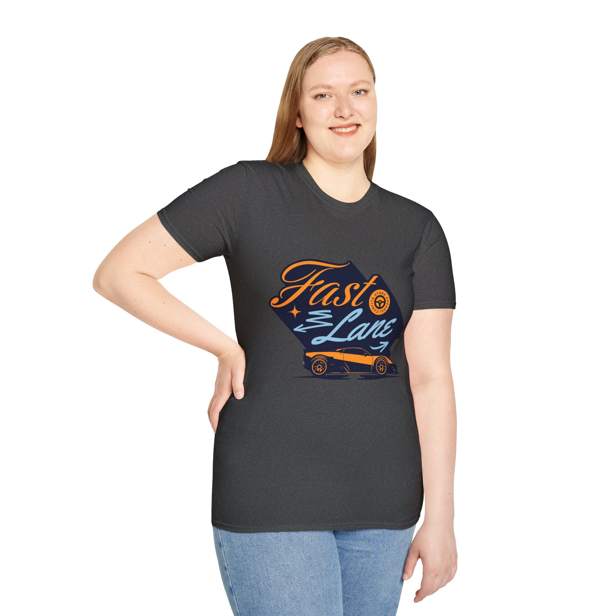Fast Lane T-Shirt — Retro Racing Car Graphic Tee