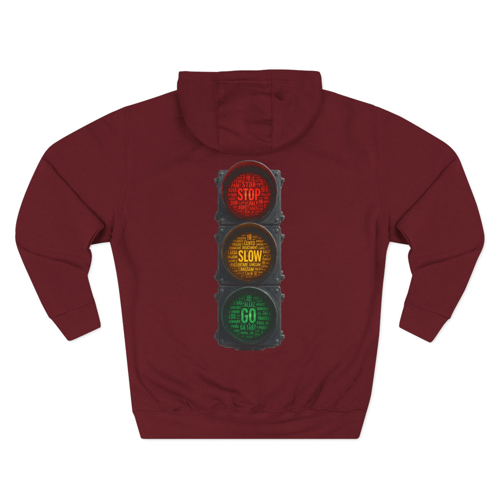 Traffic Light 'Stop Slow Go' Graphic Hoodie