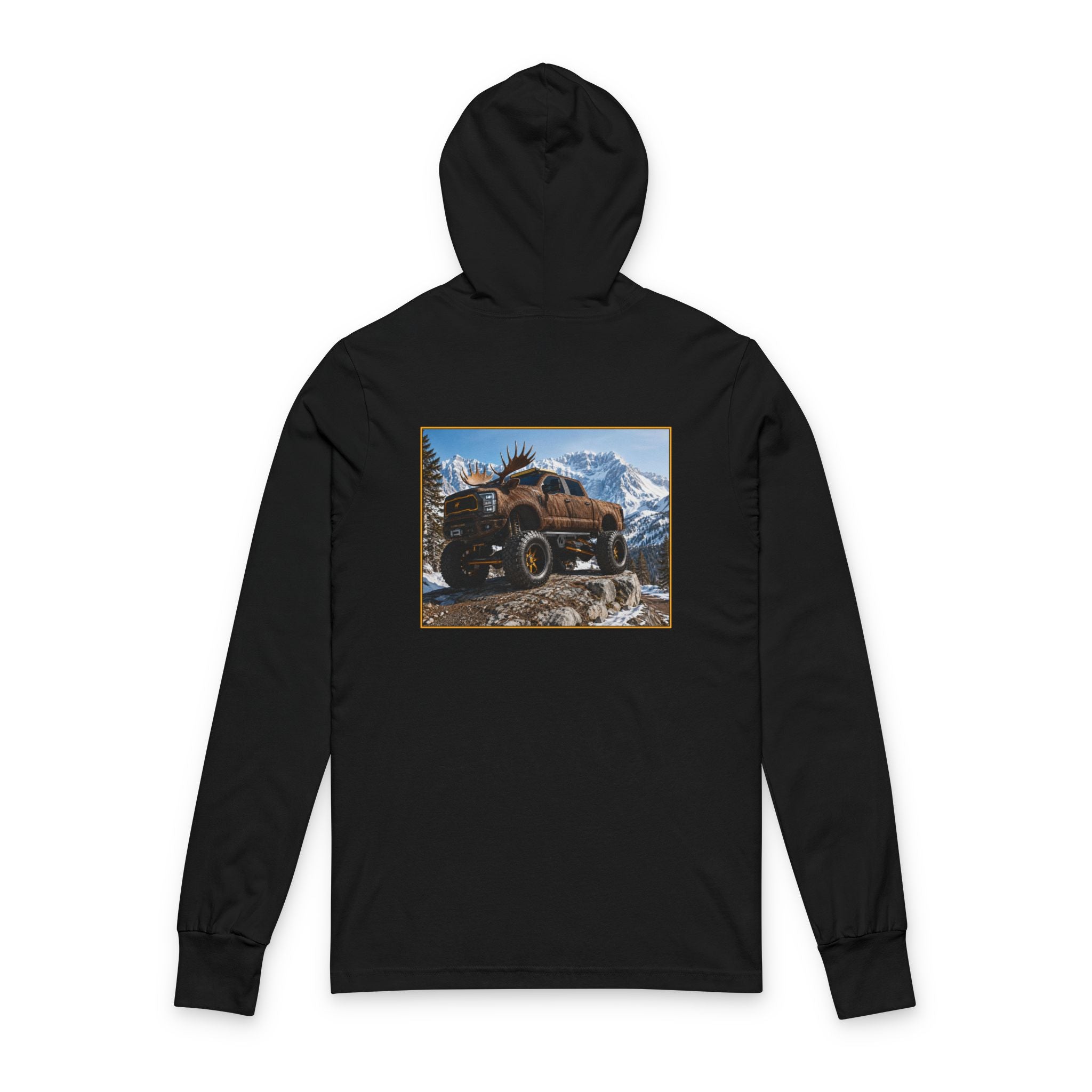 Off-Road Truck Hooded Long Sleeve Tee — Mountain 4x4 Adventure Graphic