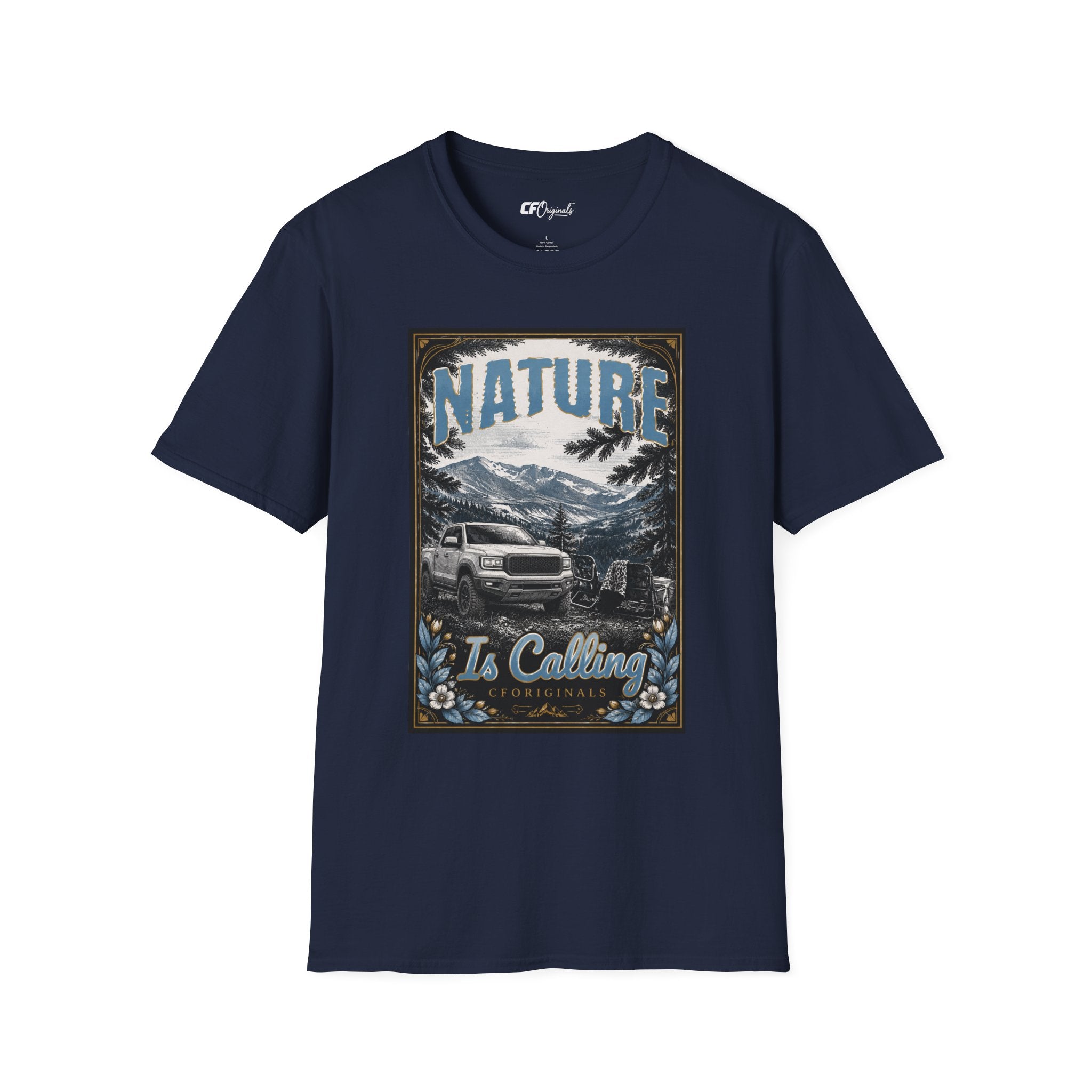 Vintage Mountain Truck T-Shirt — 'Nature' Graphic