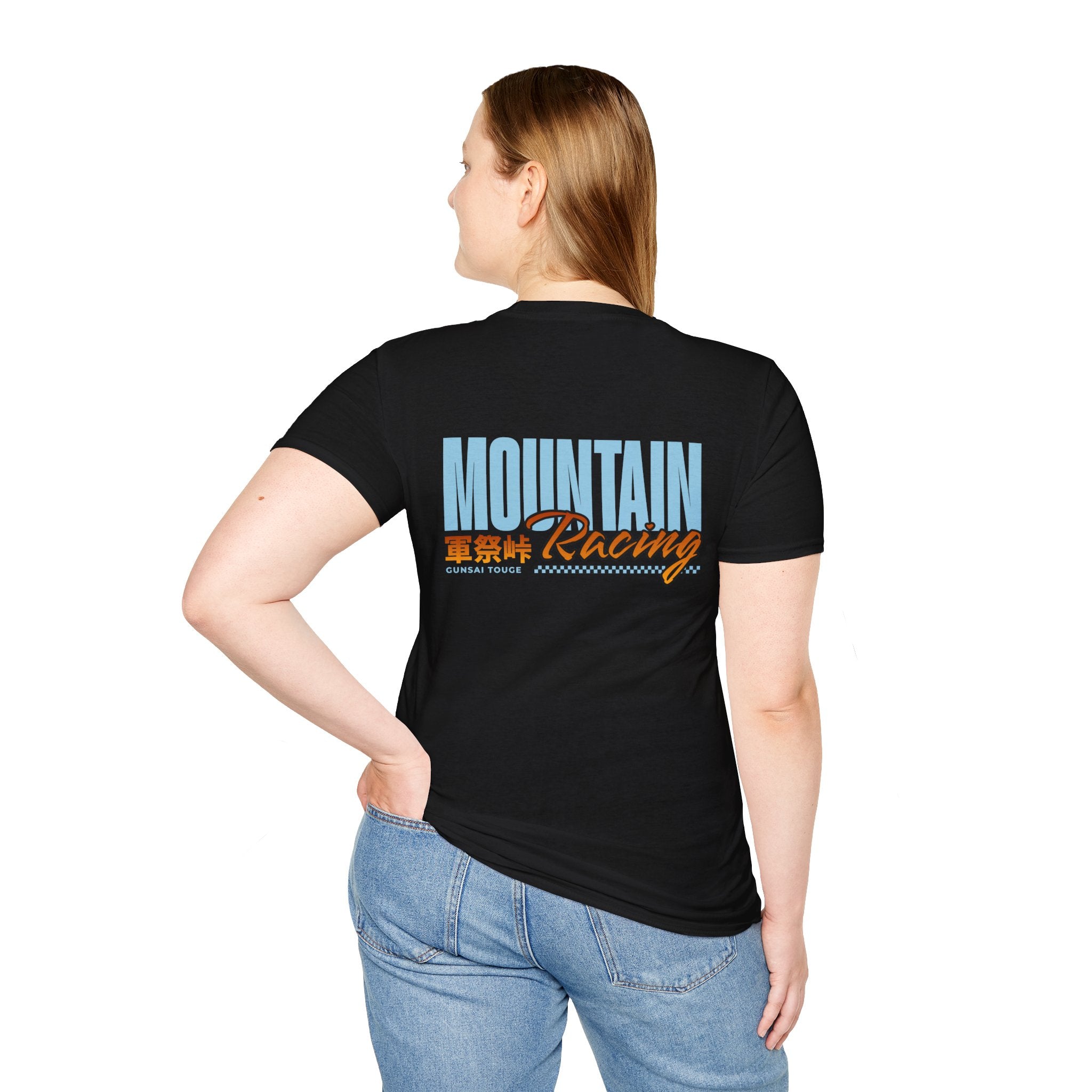 Minimal Orange CF Logo T-Shirt — Subtle Chest & Statement Back Graphic