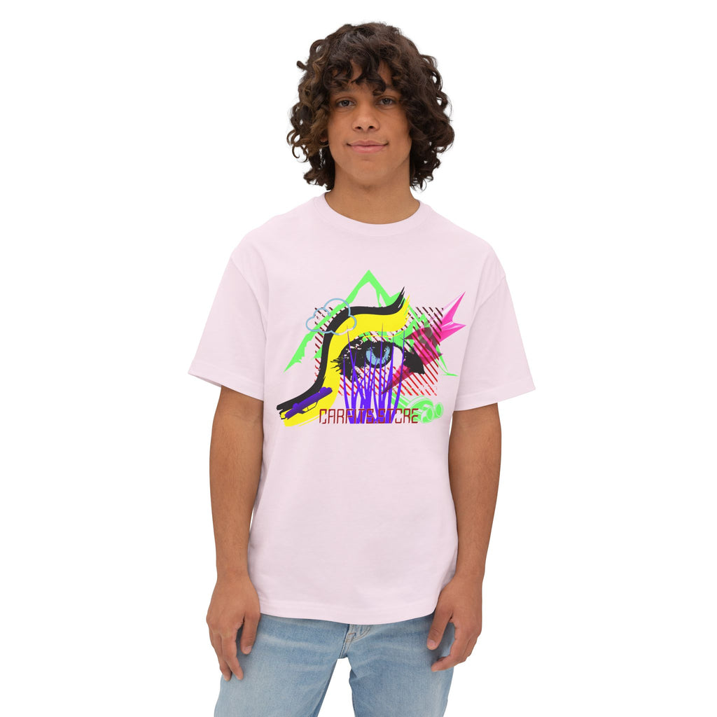 Neon Eye Boxy Tee — Retro Roadside Art Graphic Tee