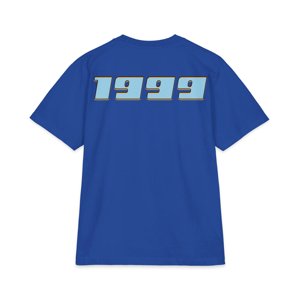 Classic Custom Mini-Truck Tee — Blue and Gold Graphic T-Shirt