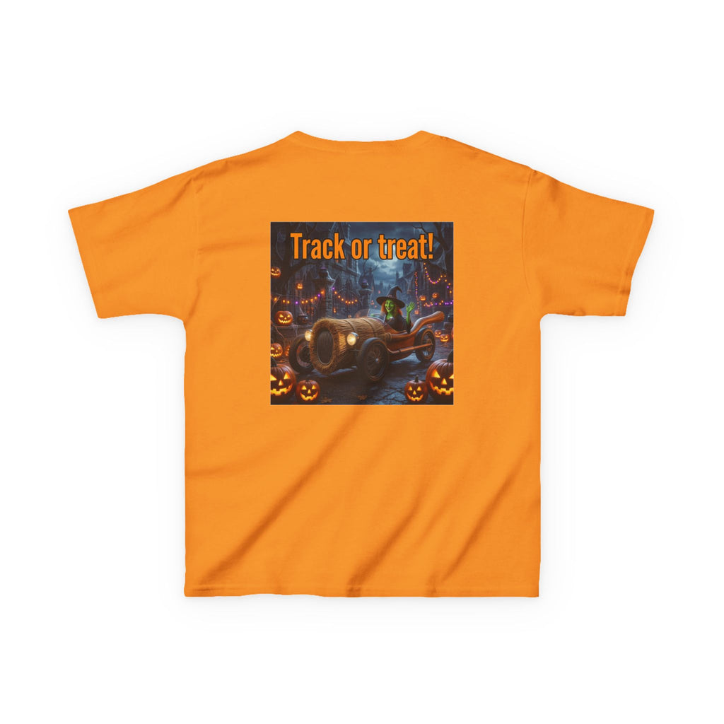 'Track or Treat!' Halloween Racing Car - Kid's Tee Shirt