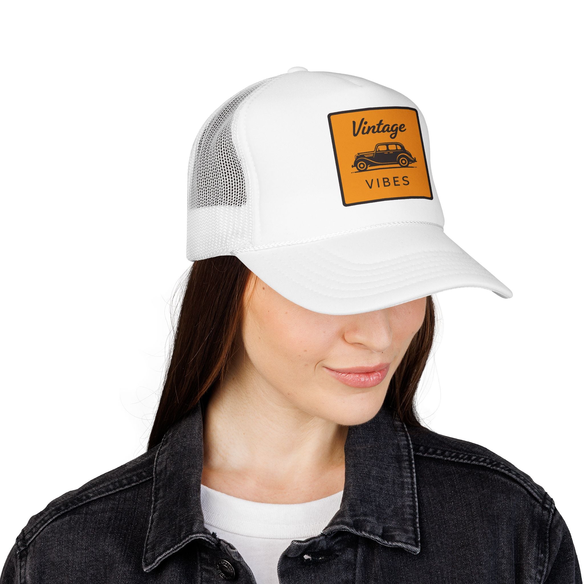 Vintage Vibes Trucker Hat — Retro Car Foam Cap