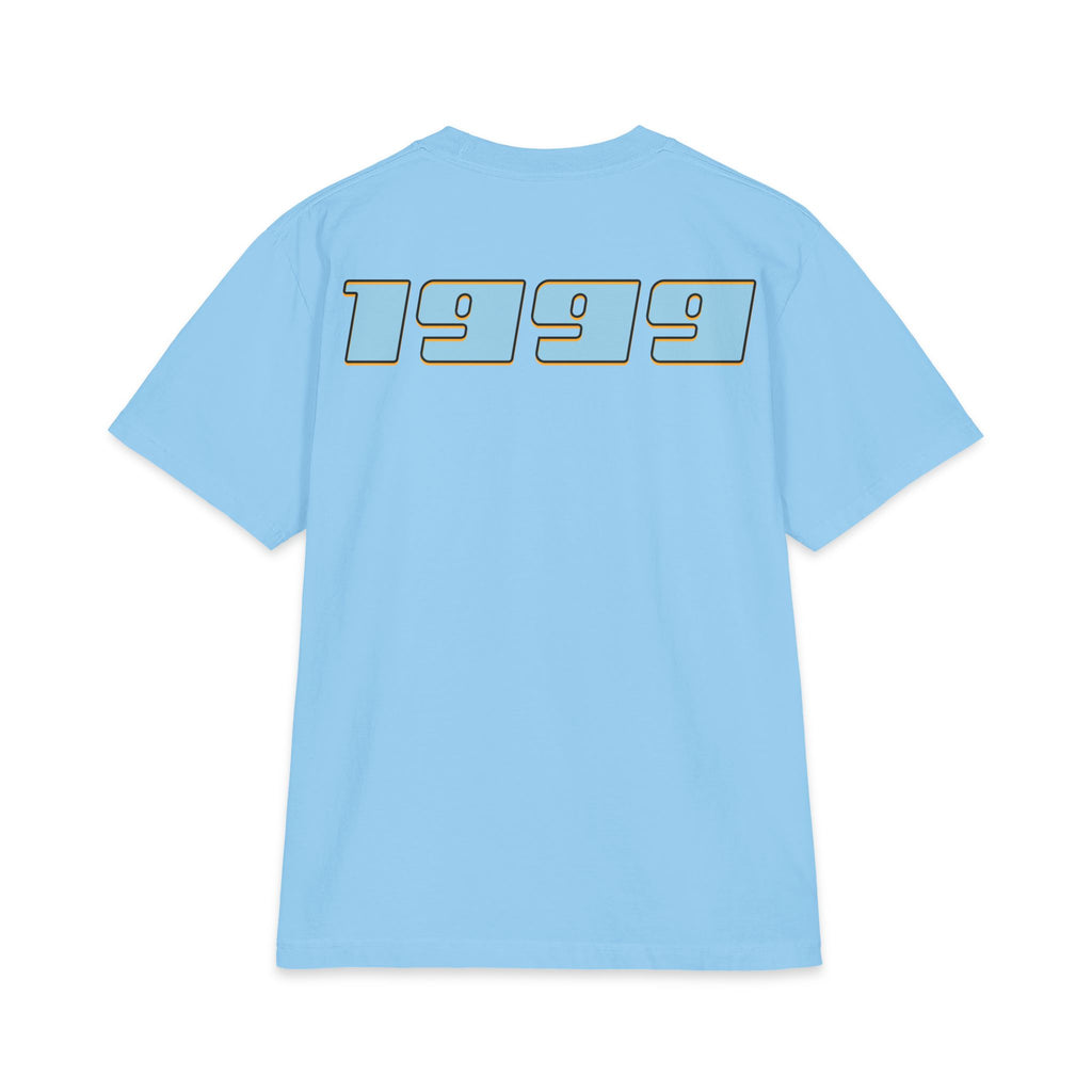 Classic Custom Mini-Truck Tee — Blue and Gold Graphic T-Shirt