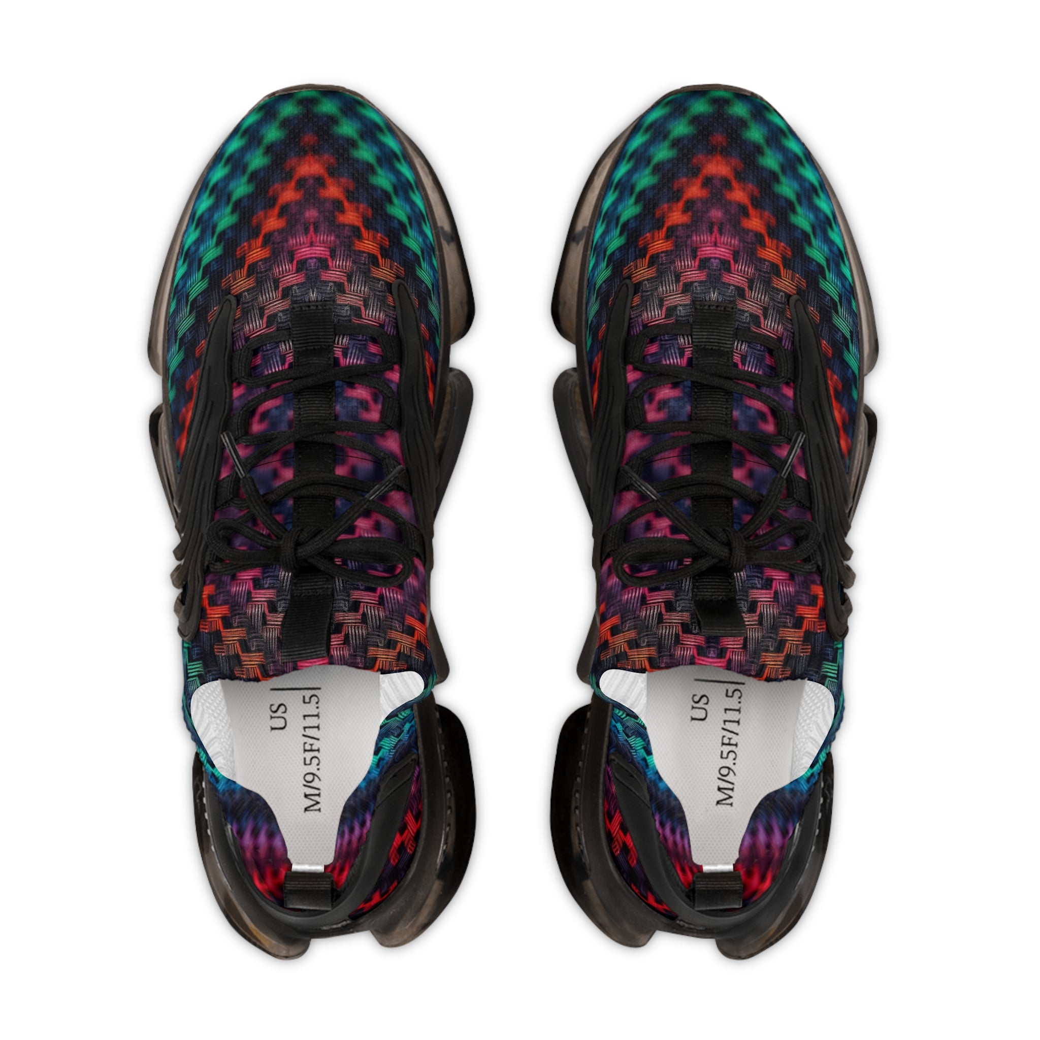 Men's Mesh Sneakers — Carbon Fiber Print Athletic Running Shoes