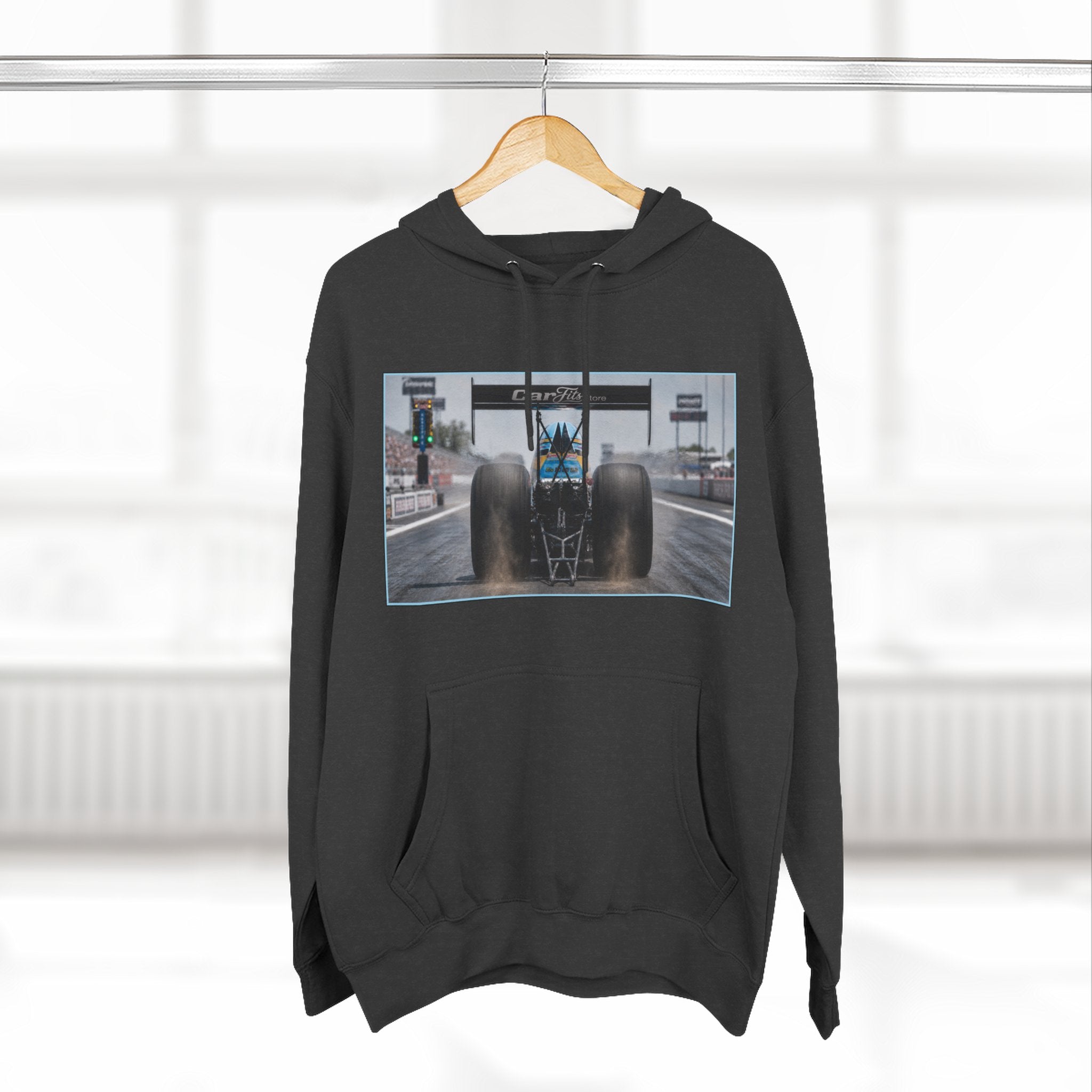 Racing Dragster Hoodie — "Land of 10,000HP" Fleece Pullover