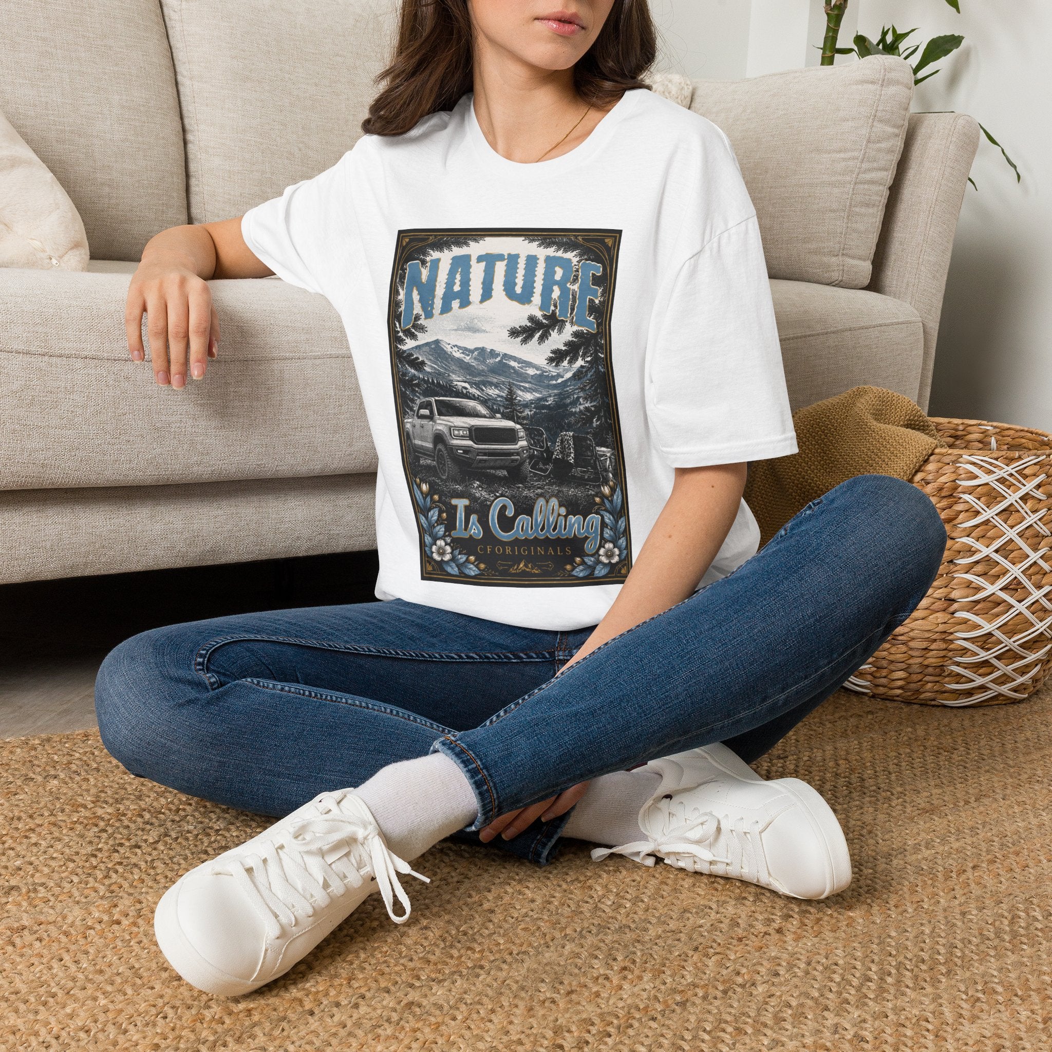 Vintage Mountain Truck T-Shirt — 'Nature' Graphic