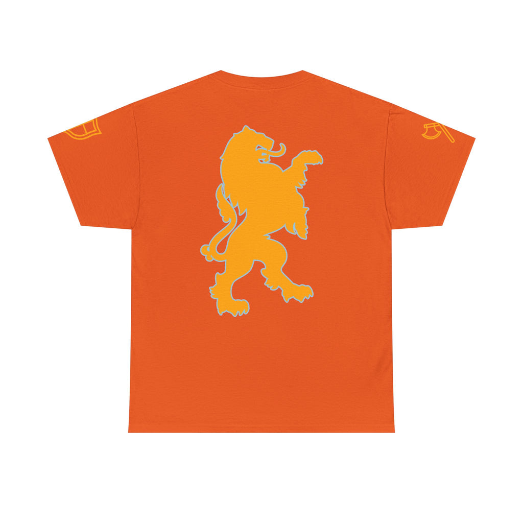 Lion Crest Tee — "Mane Line Auto" Vintage Heraldic Graphic Shirt
