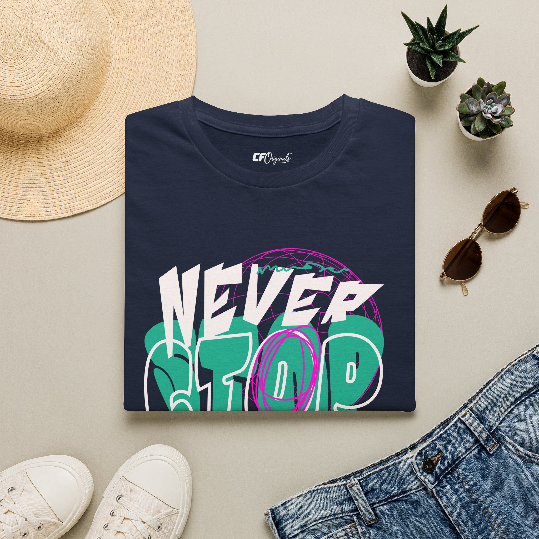 Never Stop Just Drive Graphic T‑Shirt