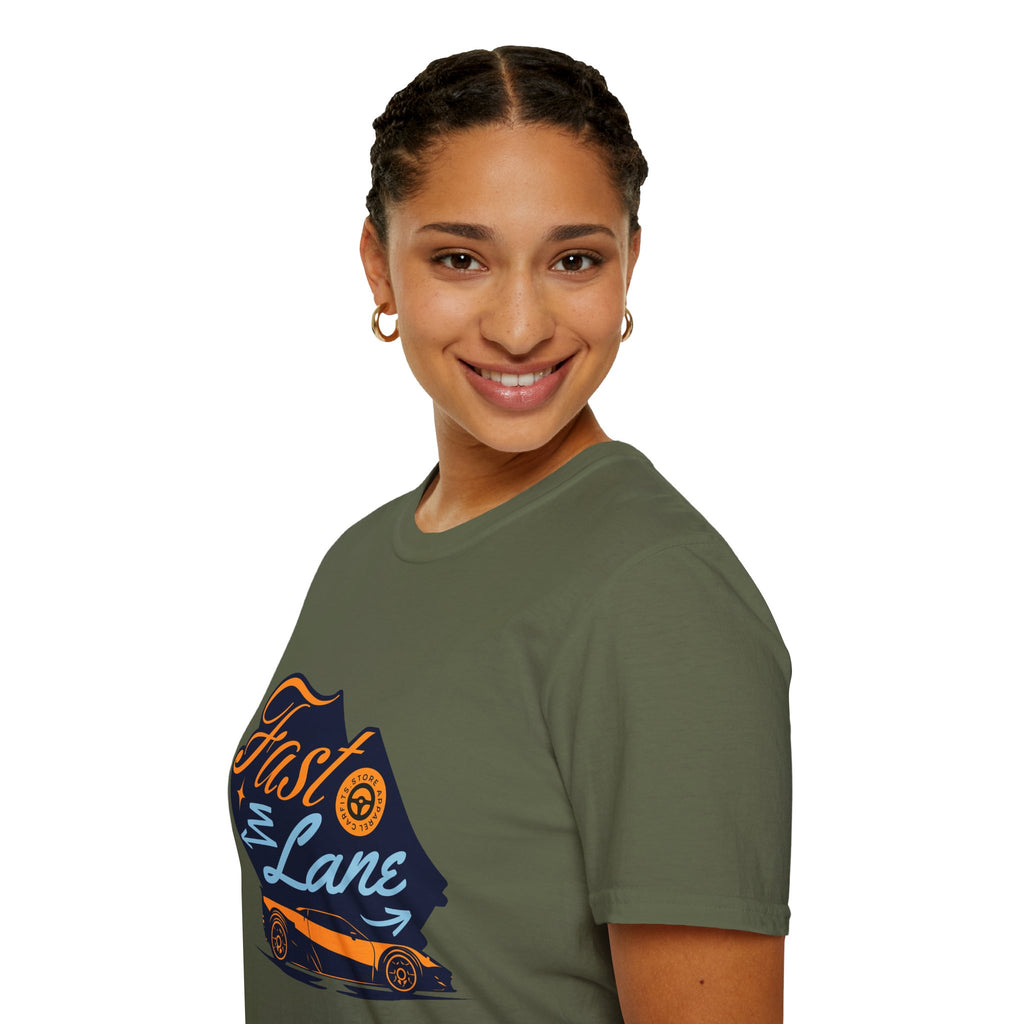 Fast Lane T-Shirt — Retro Racing Car Graphic Tee