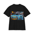 Classic Custom Mini-Truck Tee — Blue and Gold Graphic T-Shirt