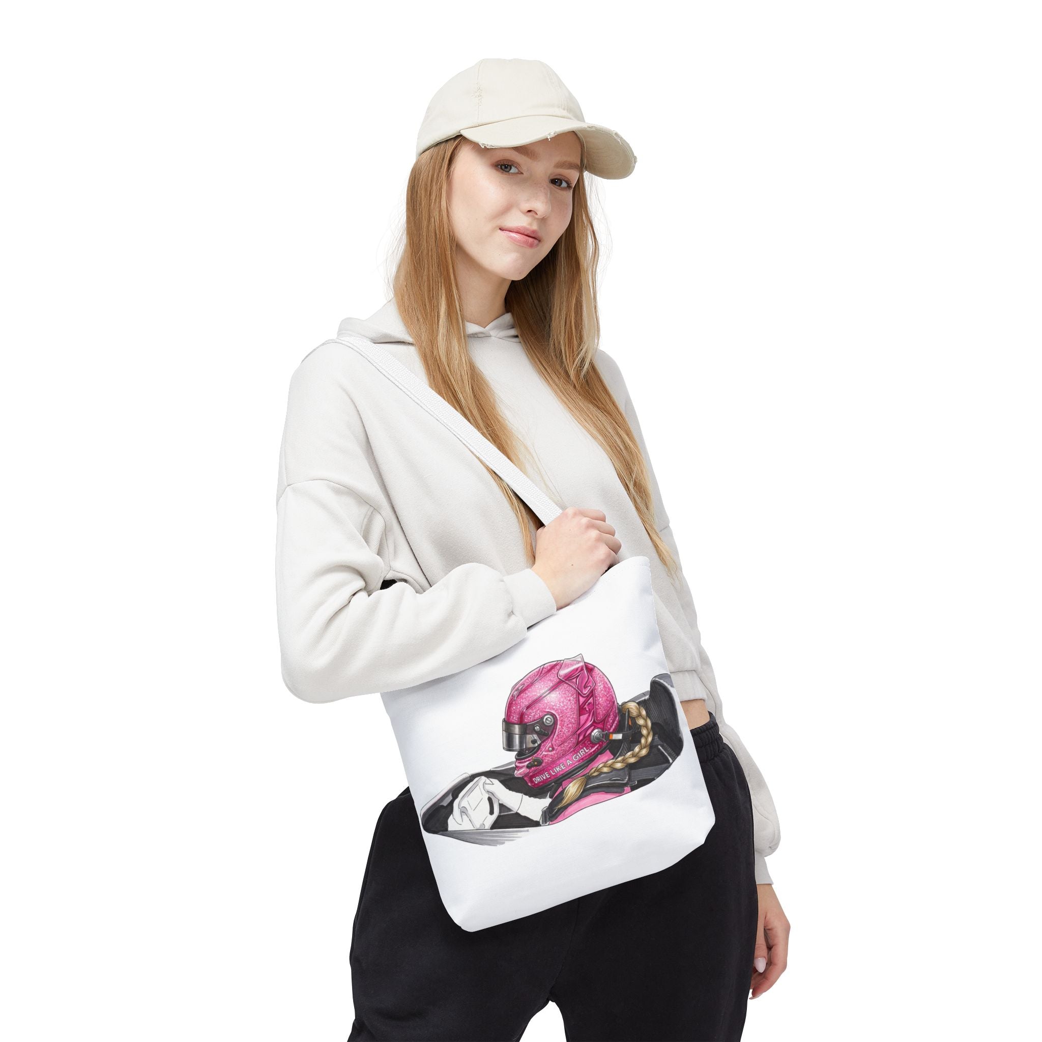 Drive Like a Girl - Pink Helmet Everyday Tote Bag