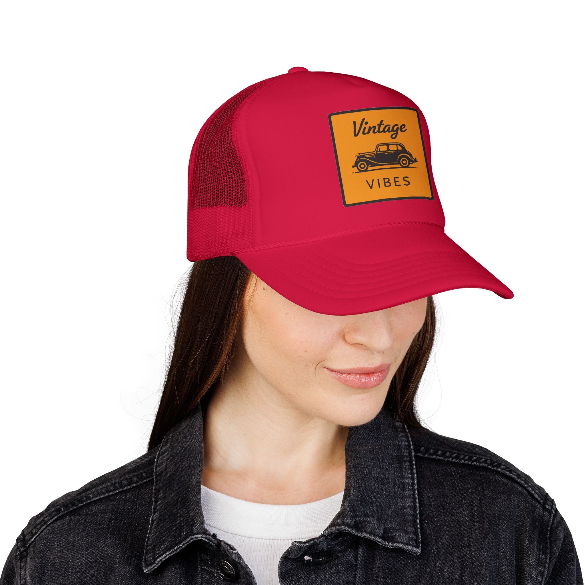 Vintage Vibes Trucker Hat — Retro Car Foam Cap