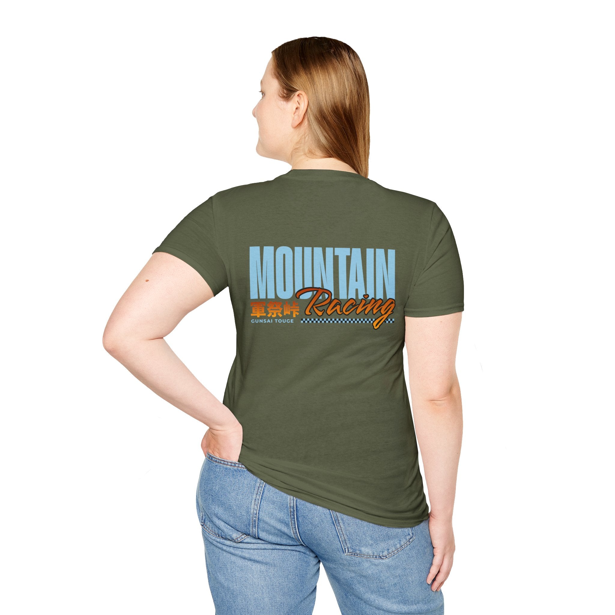 Minimal Orange CF Logo T-Shirt — Subtle Chest & Statement Back Graphic