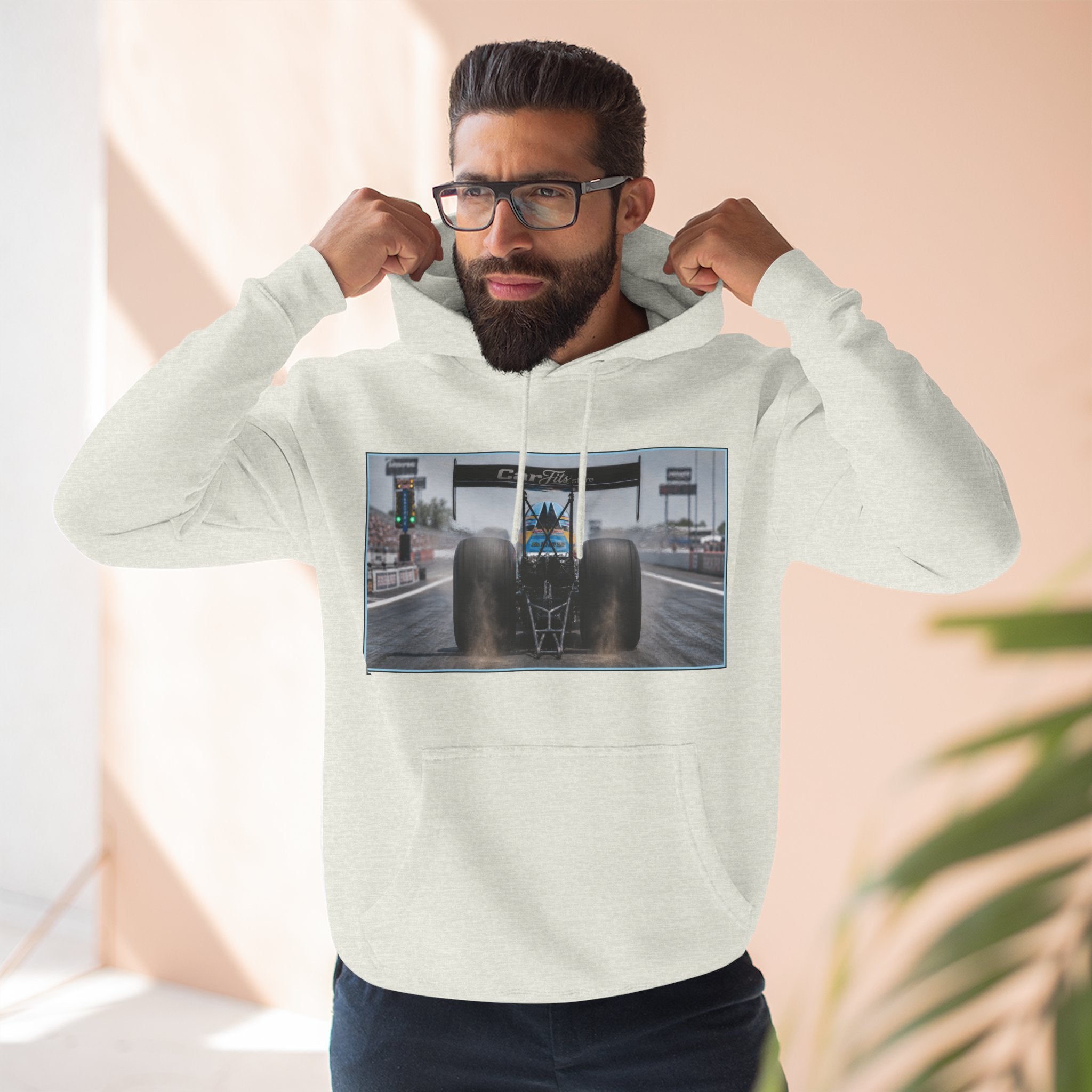 Racing Dragster Hoodie — "Land of 10,000HP" Fleece Pullover