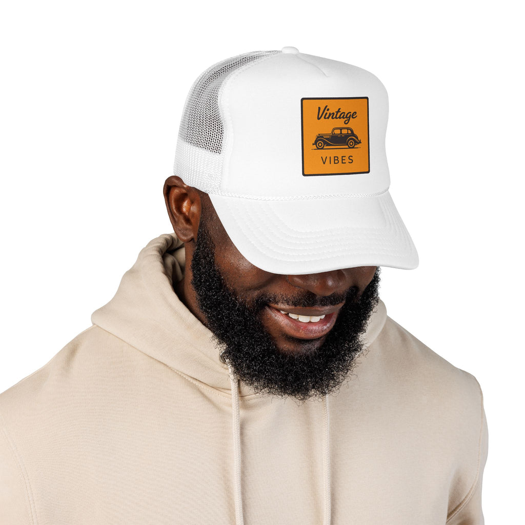 Vintage Vibes Trucker Hat — Retro Car Foam Cap