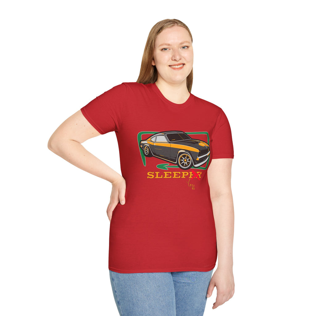 Classic Muscle Car T-Shirt — Retro 'Sleepless' Graphic Tee