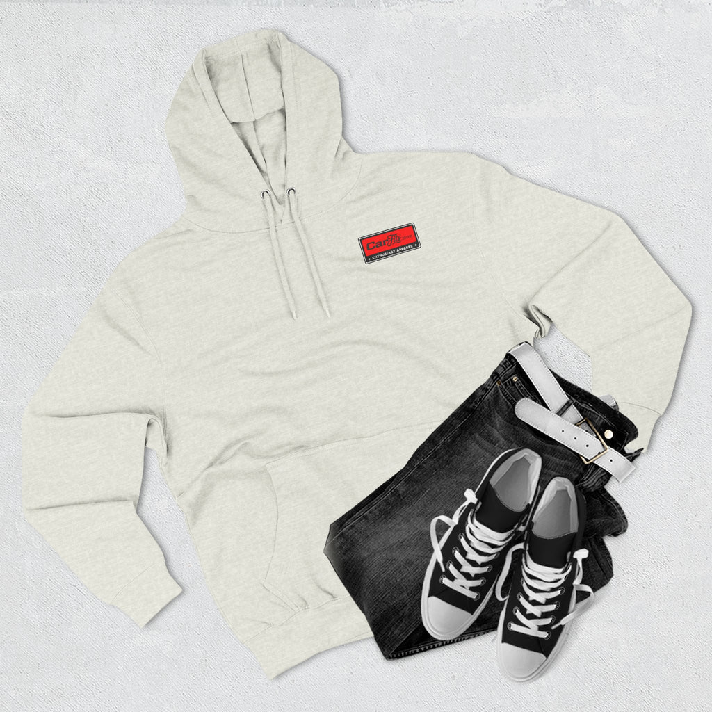 Flatout Garage Fleece Hoodie — Mechanic Shop Logo Pullover