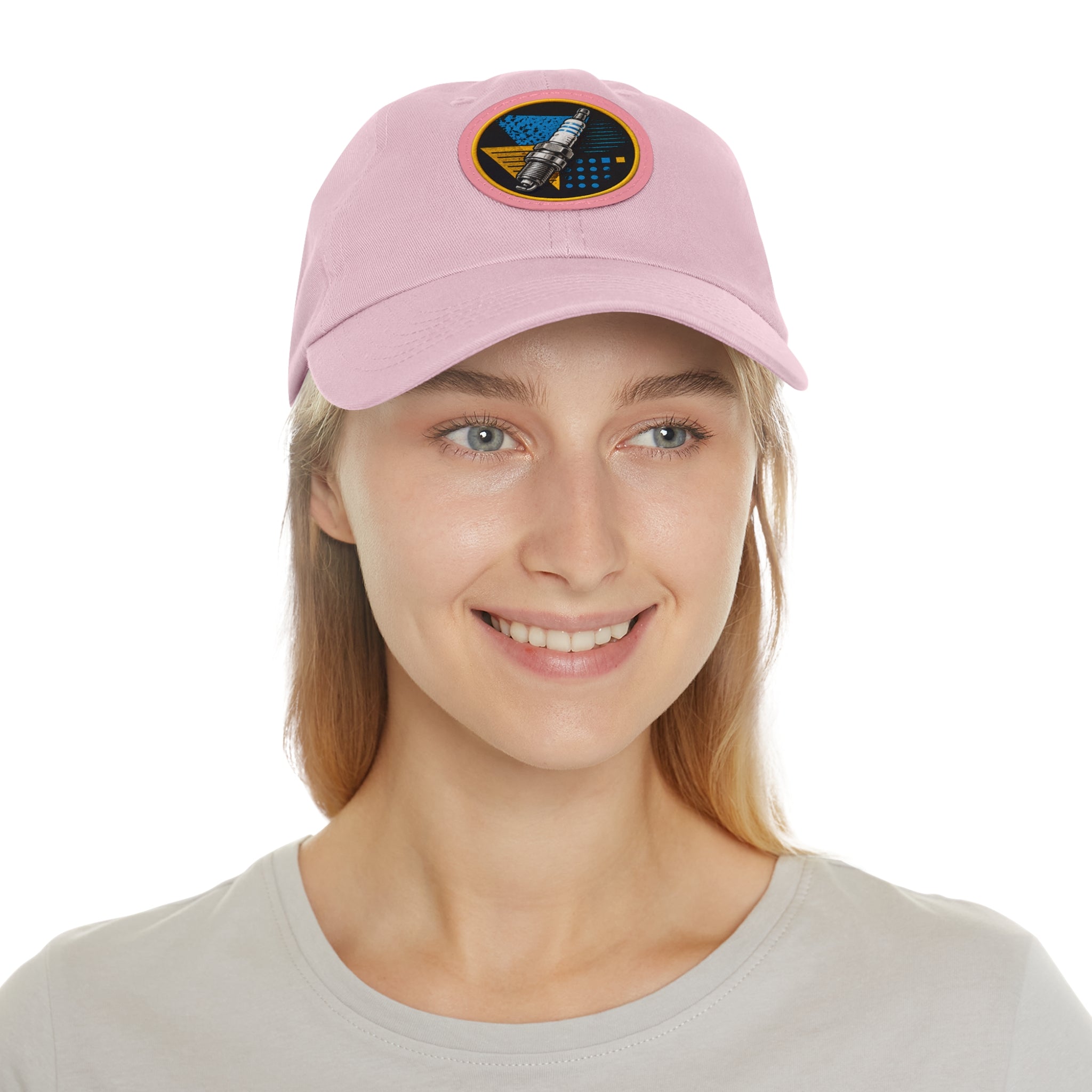 Spark Plug Patch Dad Hat — Vintage Automotive Mechanic Cap