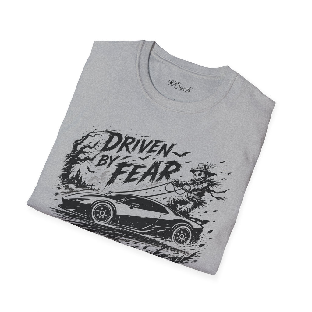 Driven By Fear T‑Shirt — Horror Sports Car Graphic Tee