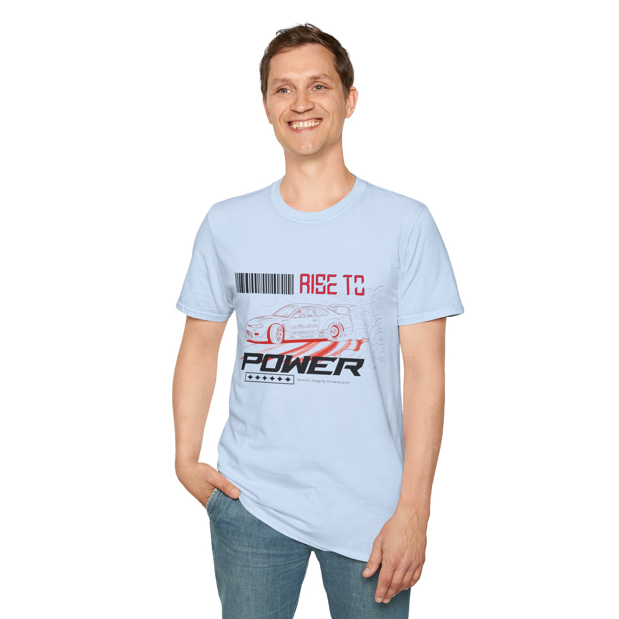 Car Racing T-Shirt — "Rise to Power" Drift Sports Tee