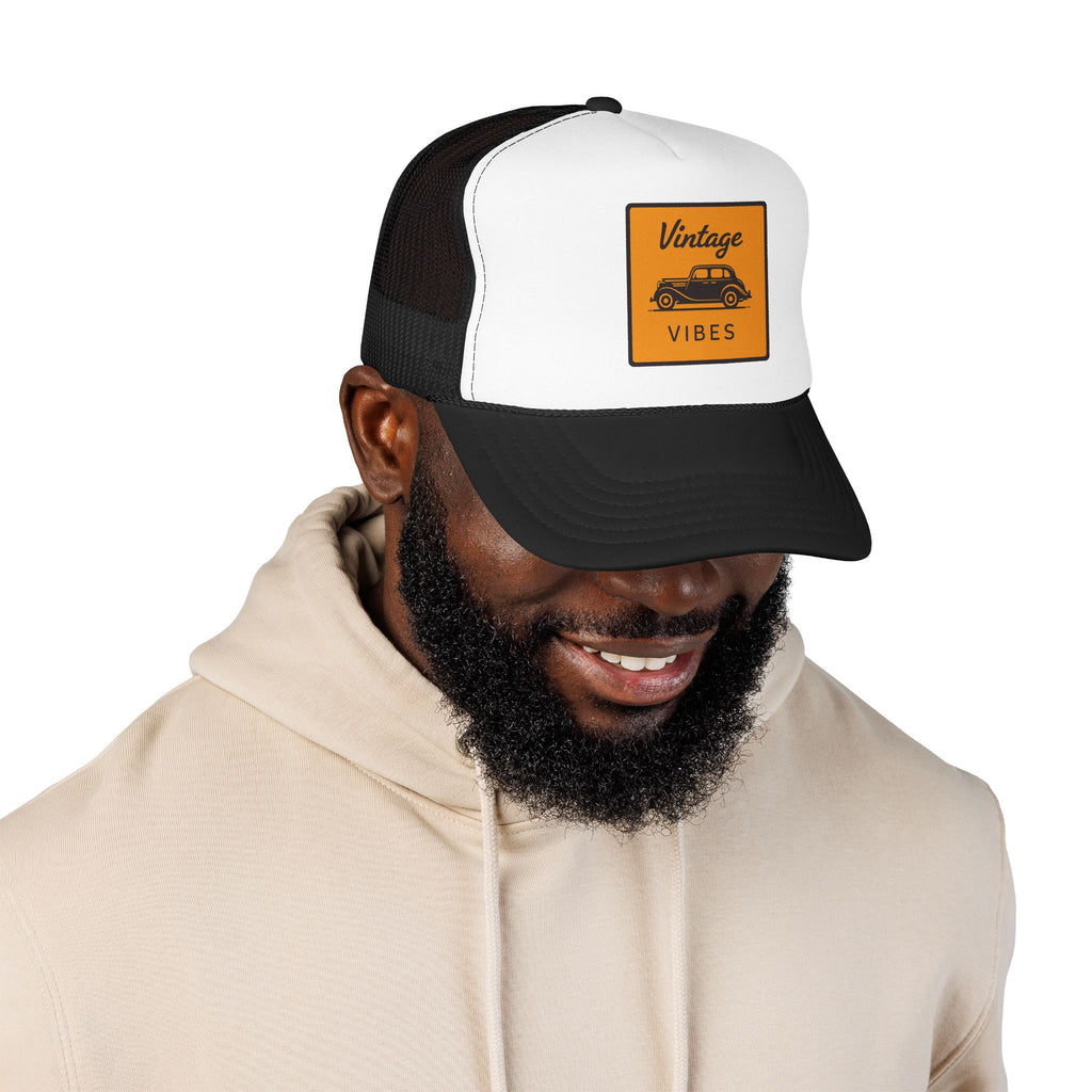 Vintage Vibes Trucker Hat — Retro Car Foam Cap