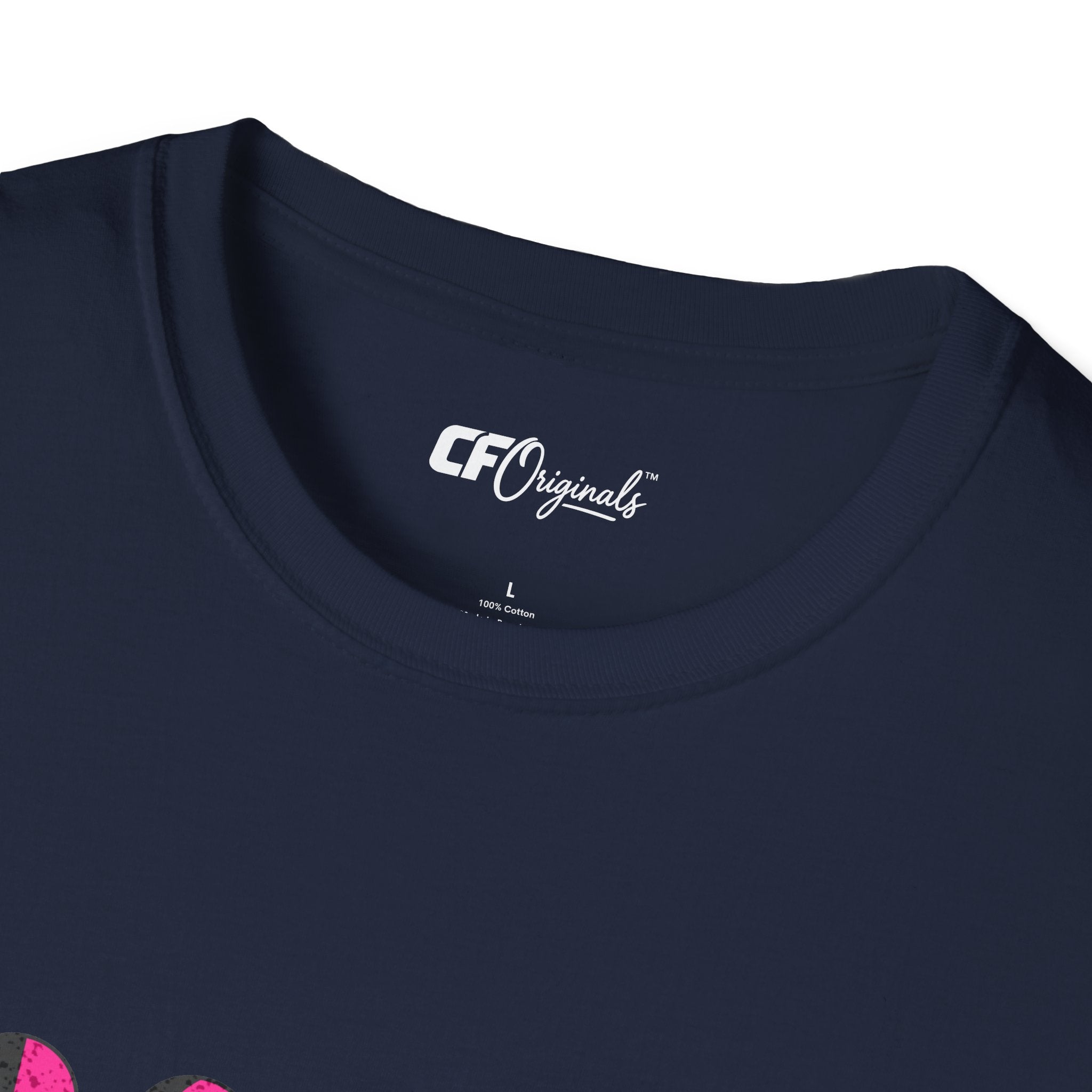 Retro Moon Phase Car T‑Shirt — Blue Classic Car with Pink Moon Phases