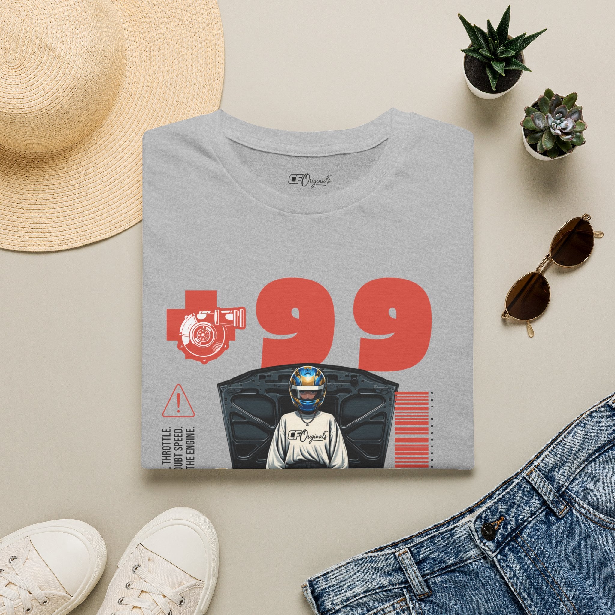 Race-Inspired Graphic T-Shirt — '99 JDM Drift Car Design'