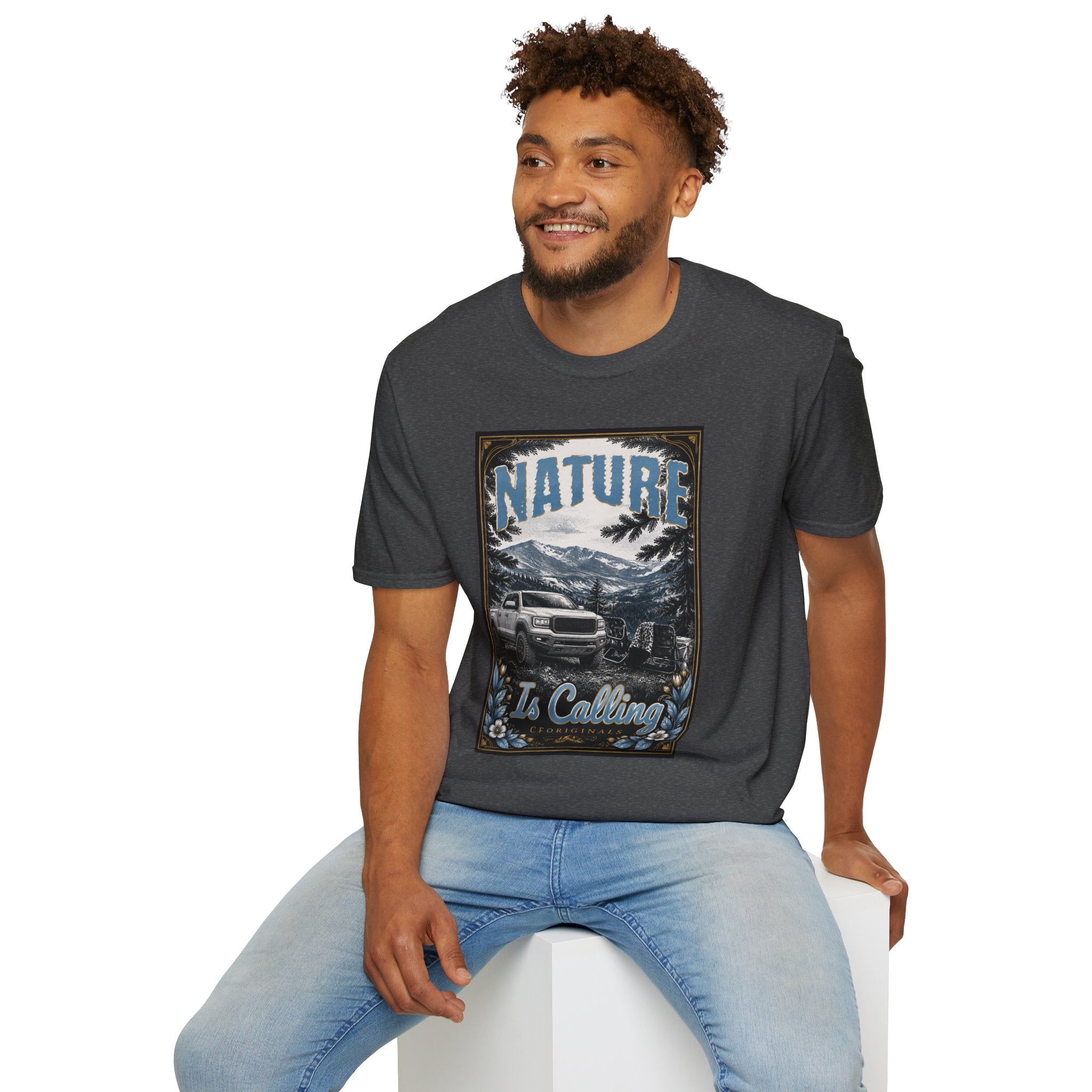 Vintage Mountain Truck T-Shirt — 'Nature' Graphic