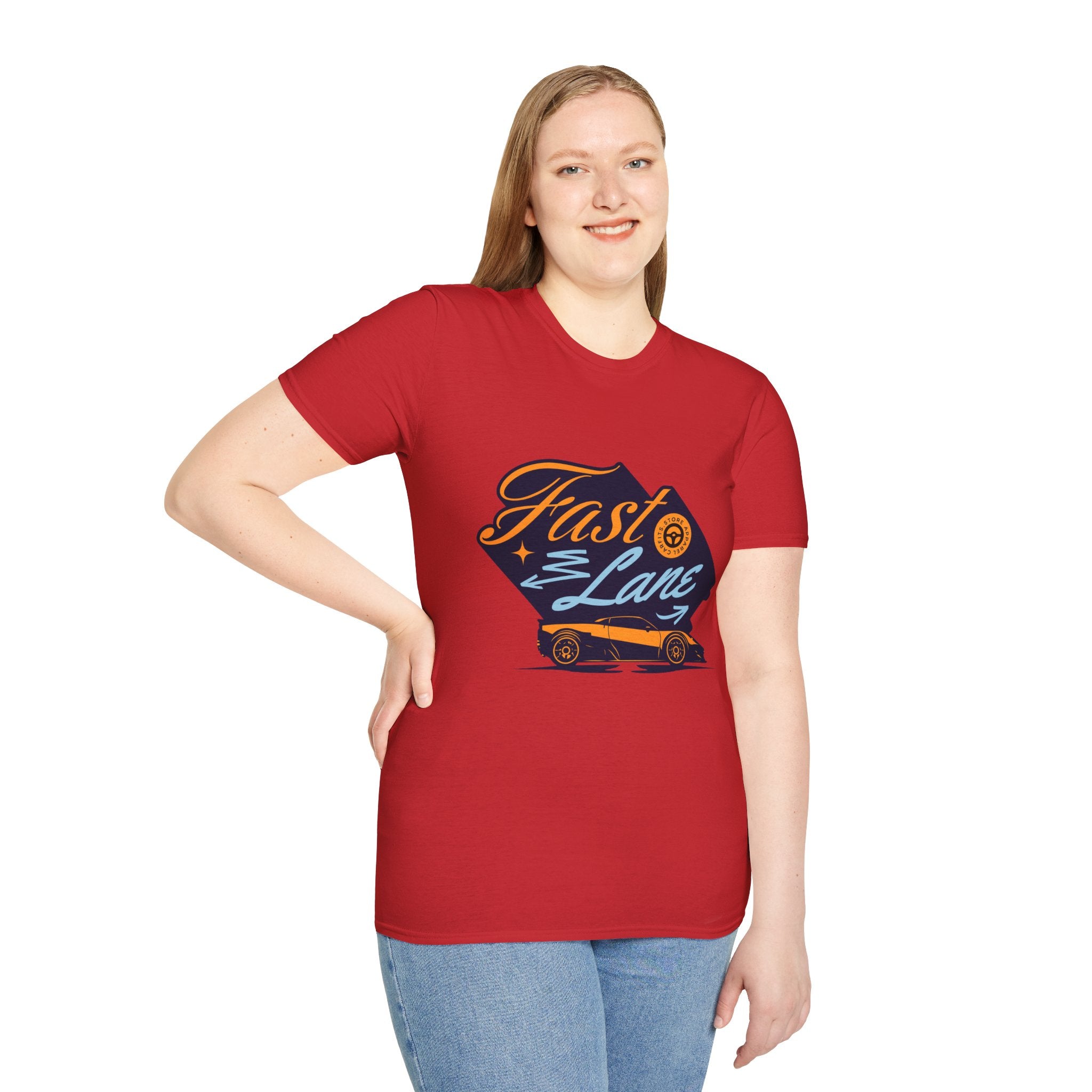 Fast Lane T-Shirt — Retro Racing Car Graphic Tee