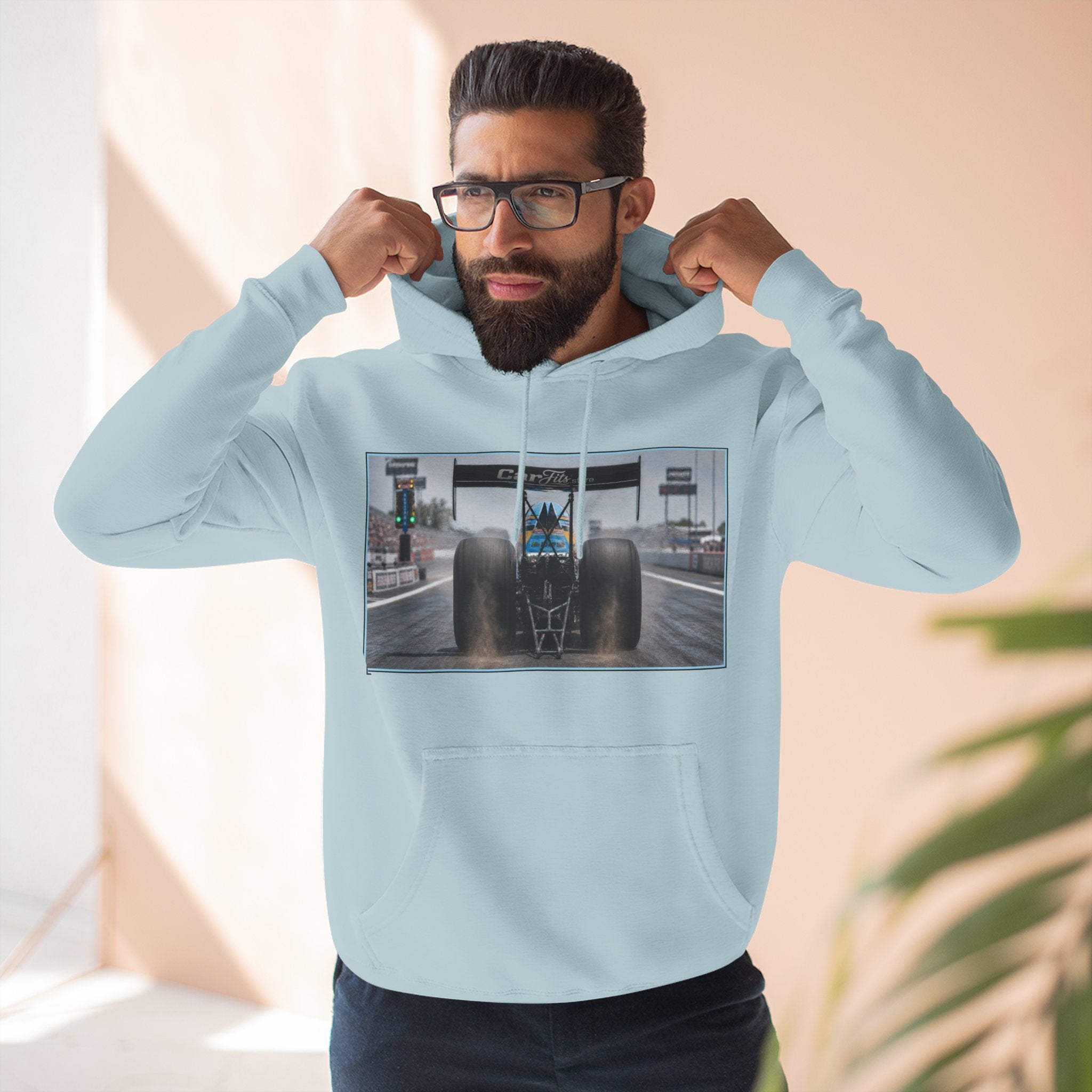 Racing Dragster Hoodie — "Land of 10,000HP" Fleece Pullover