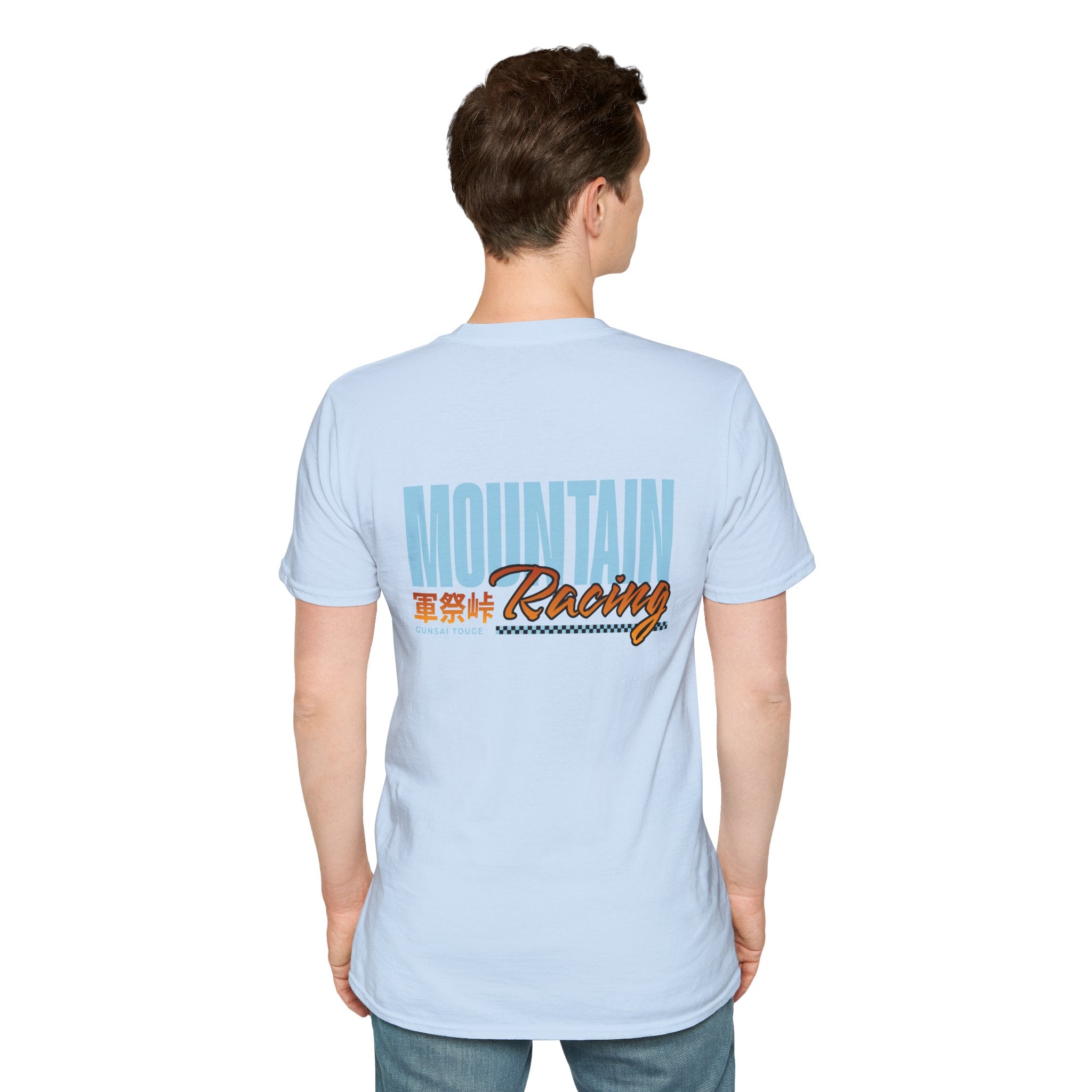 Minimal Orange CF Logo T-Shirt — Subtle Chest & Statement Back Graphic