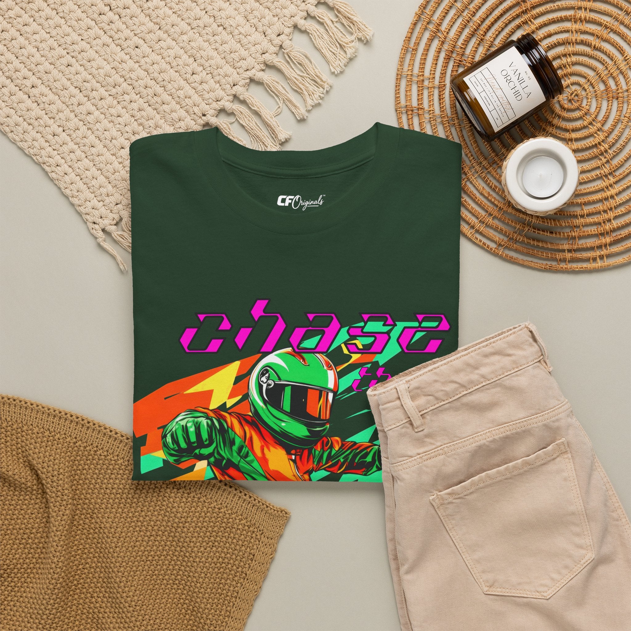 Racing Driver Graphic Tee — "Chase the Apex" Motorsport T‑Shirt