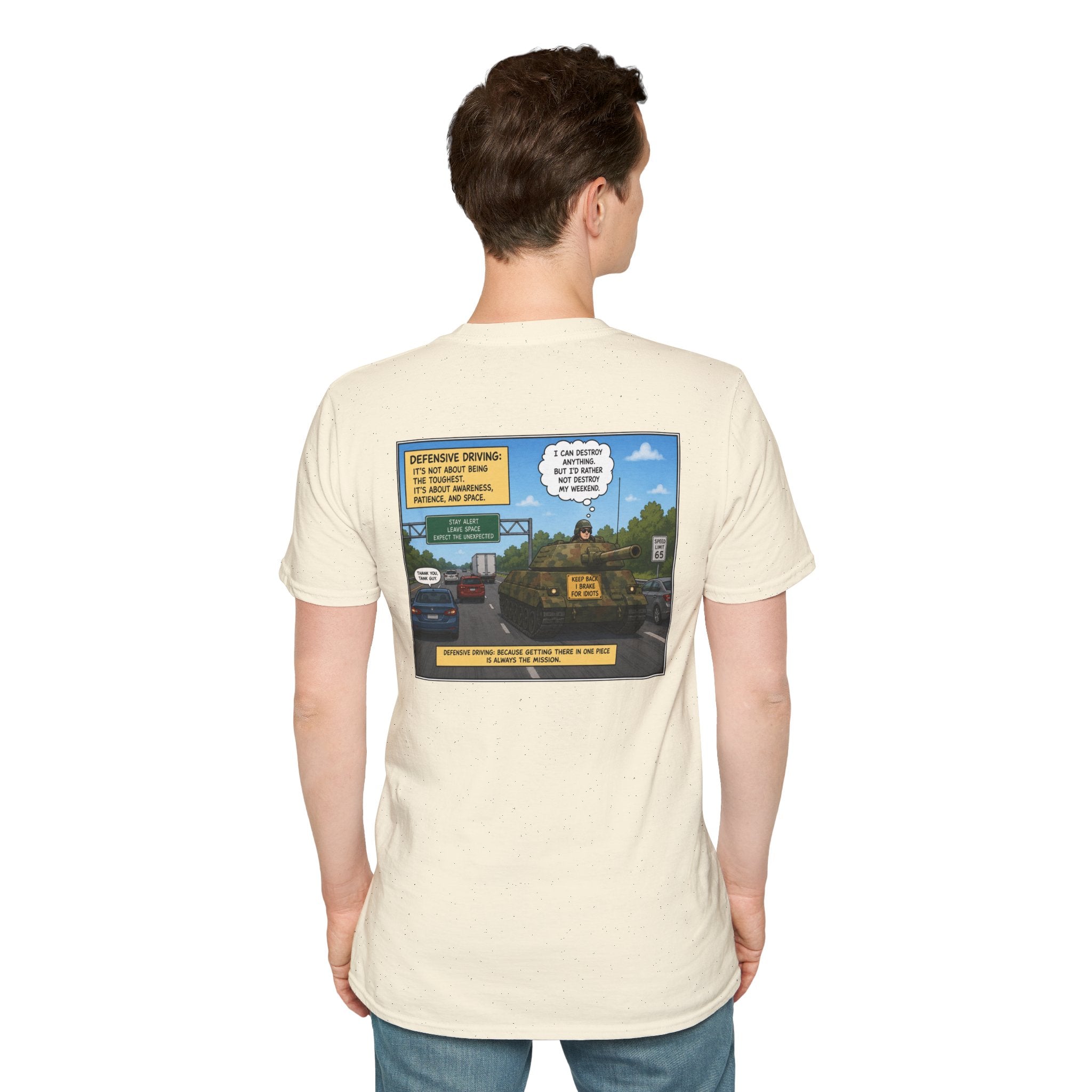 Military Tank Driver Tee — Defensive Driving Humor T-Shirt