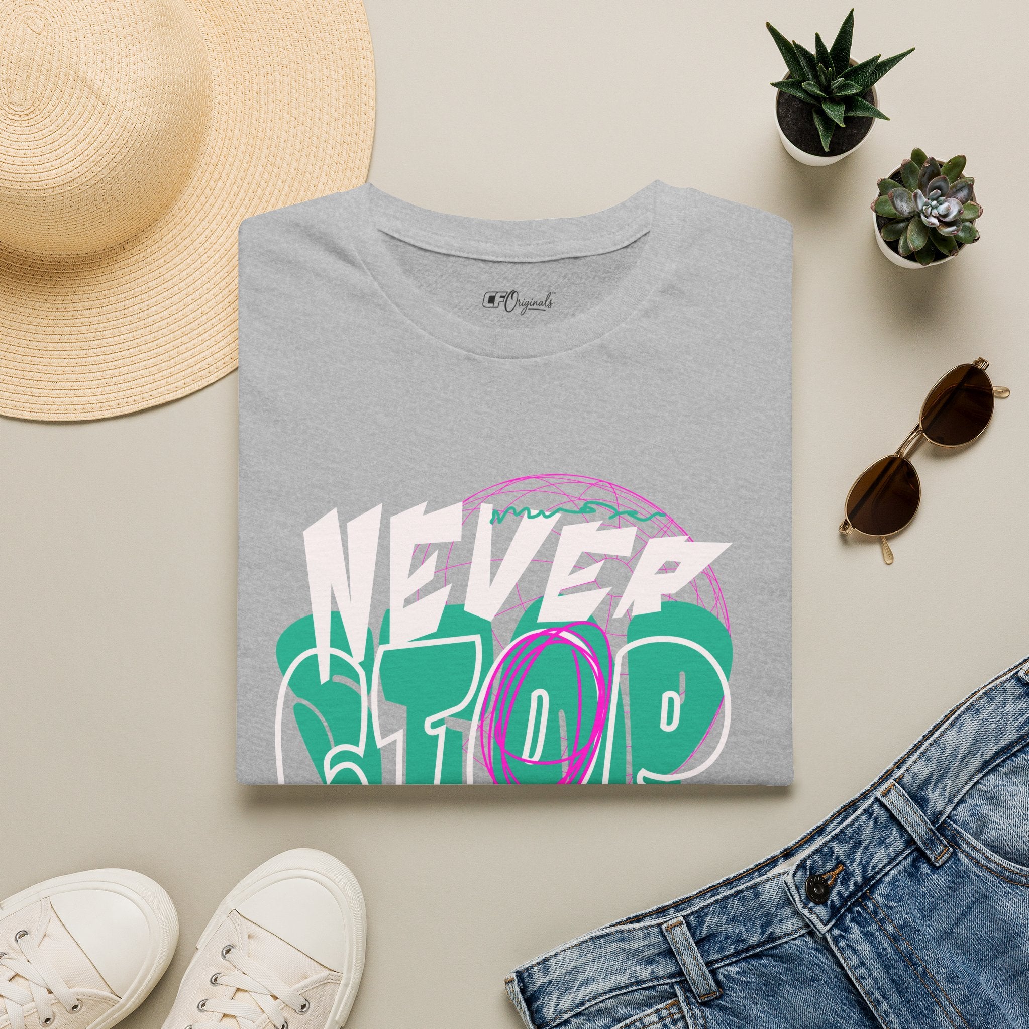 Never Stop Just Drive Graphic T‑Shirt