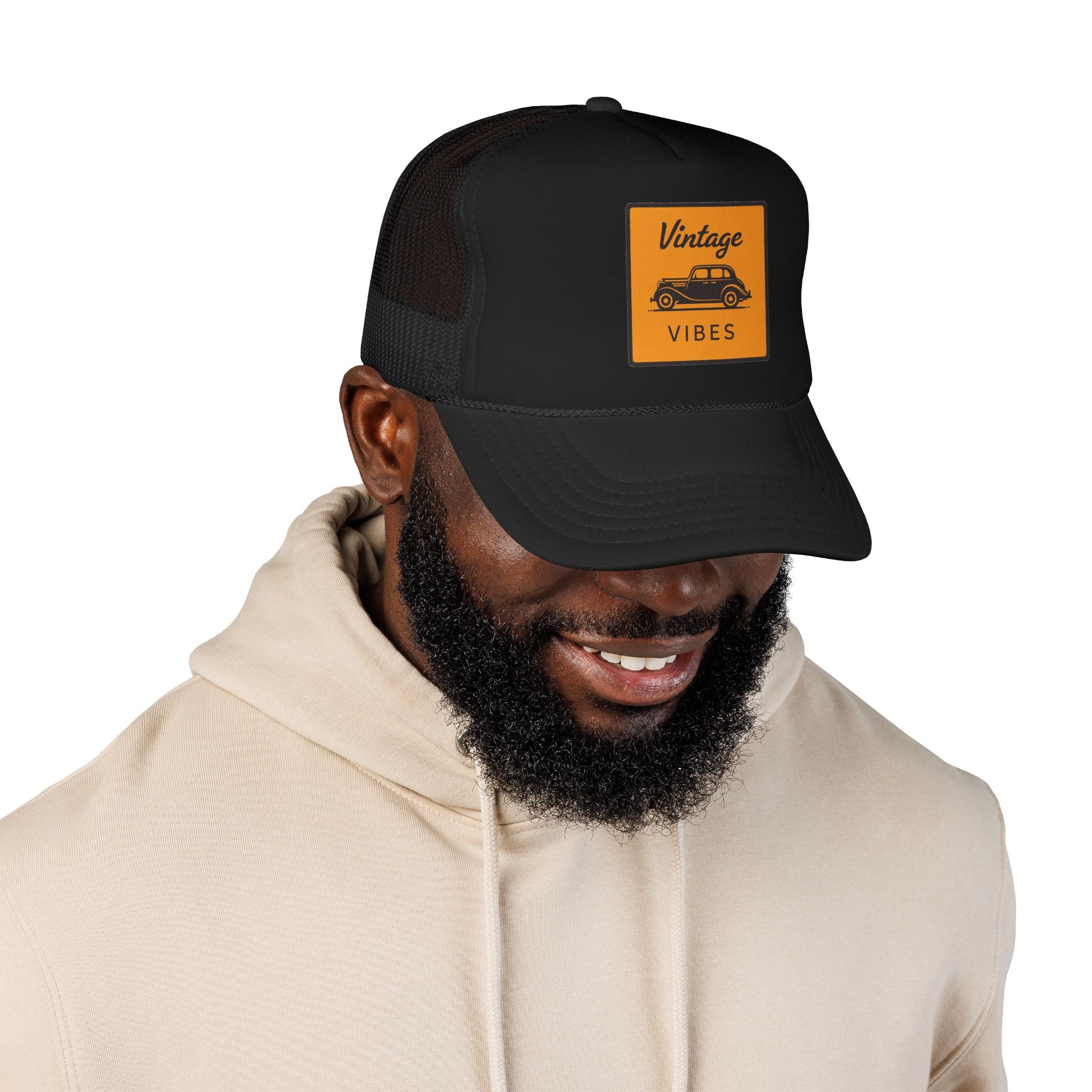 Vintage Vibes Trucker Hat — Retro Car Foam Cap