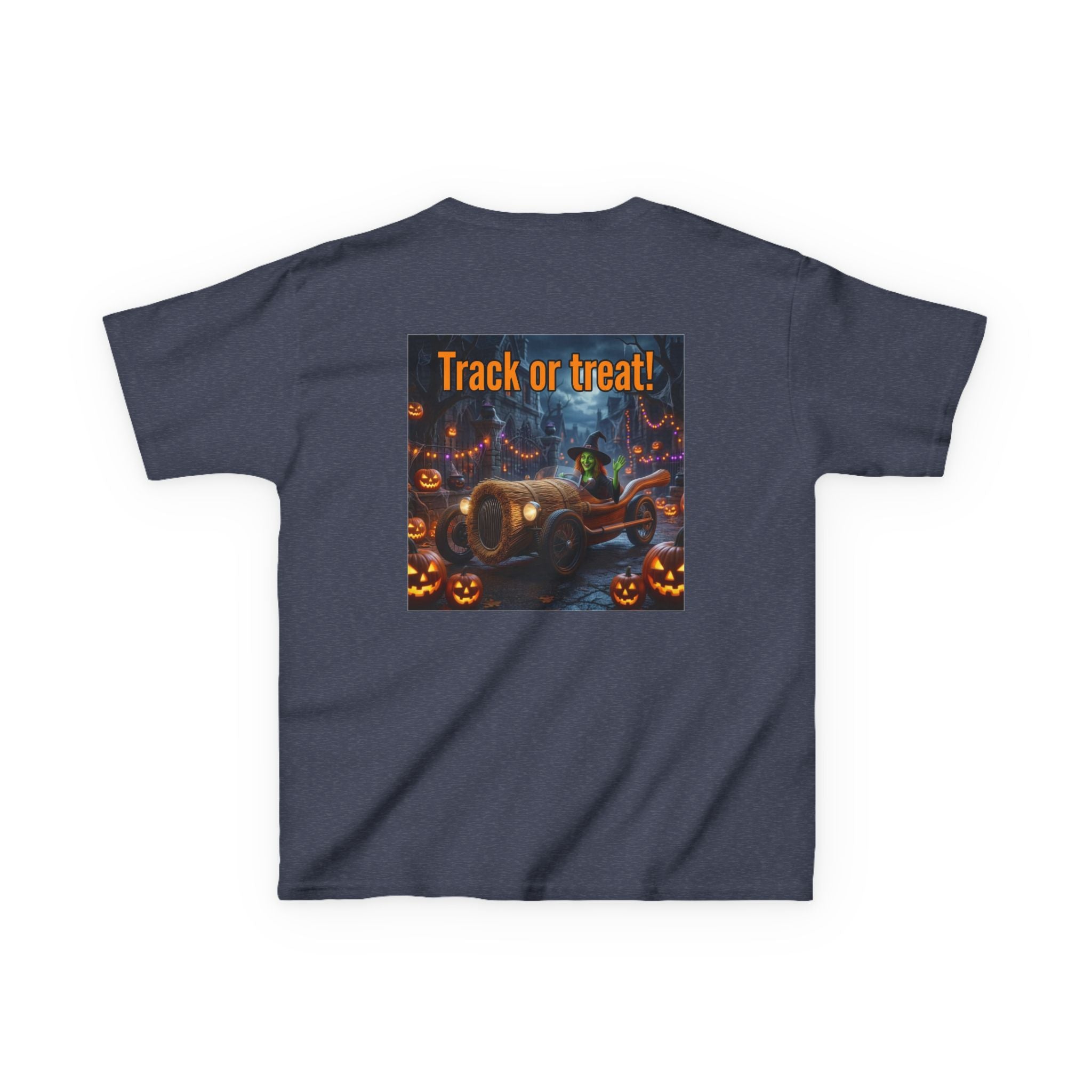 'Track or Treat!' Halloween Racing Car - Kid's Tee Shirt