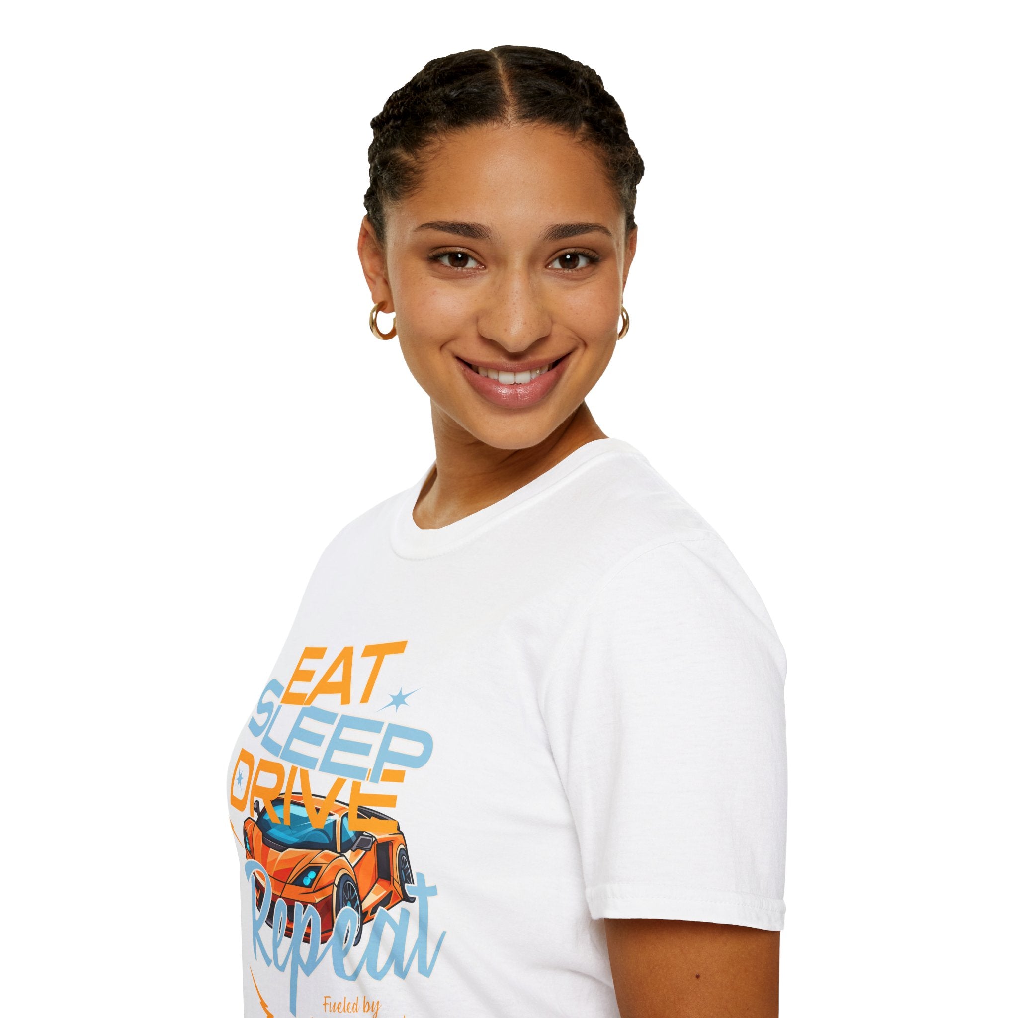 Eat Sleep Drive Repeat T-Shirt — Racing Car Graphic Tee for Motorsport Fans