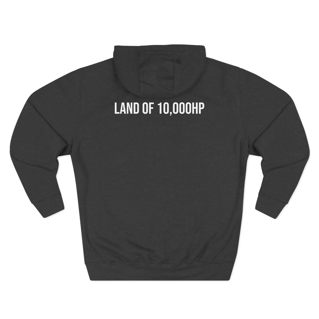 Racing Dragster Hoodie — "Land of 10,000HP" Fleece Pullover