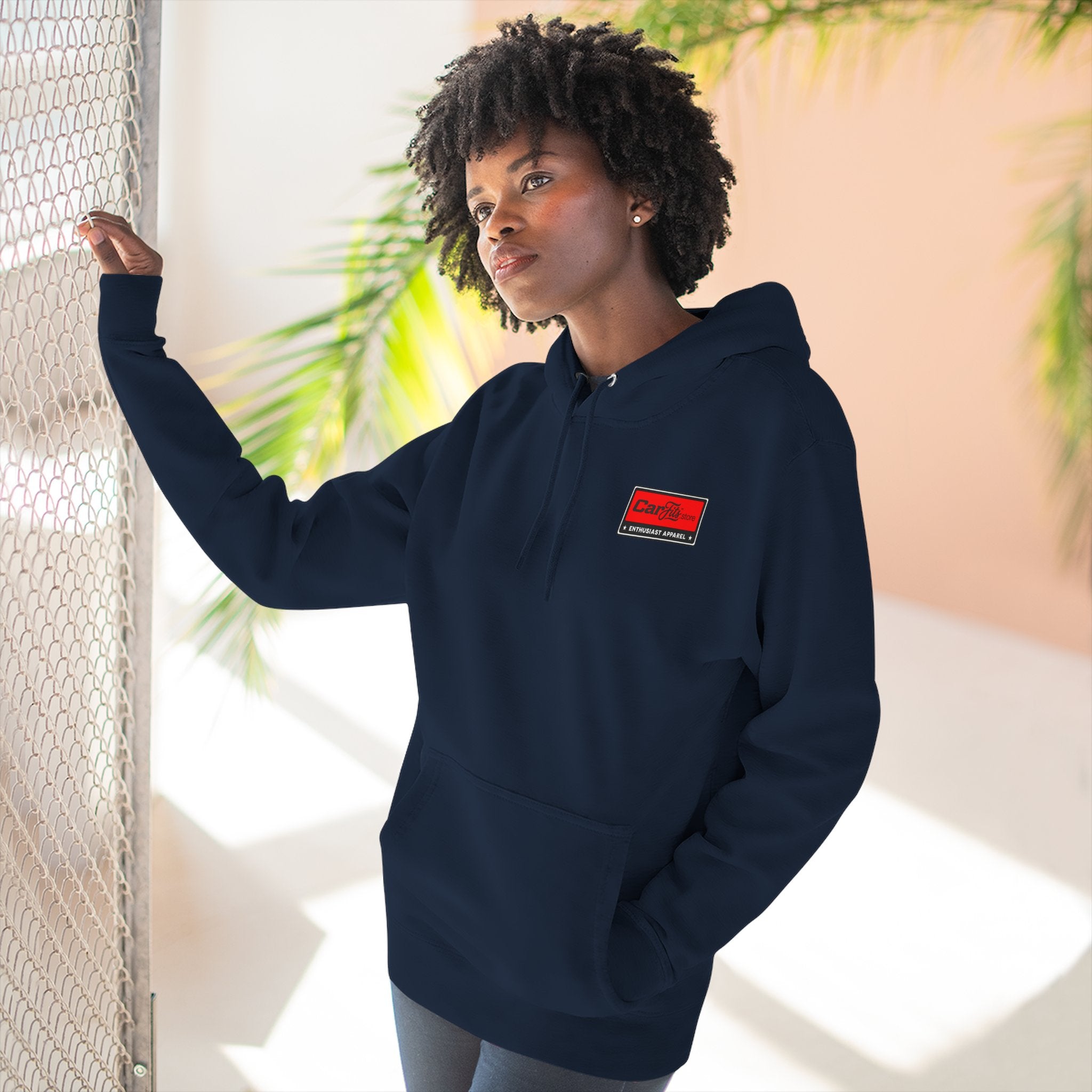 Flatout Garage Fleece Hoodie — Mechanic Shop Logo Pullover